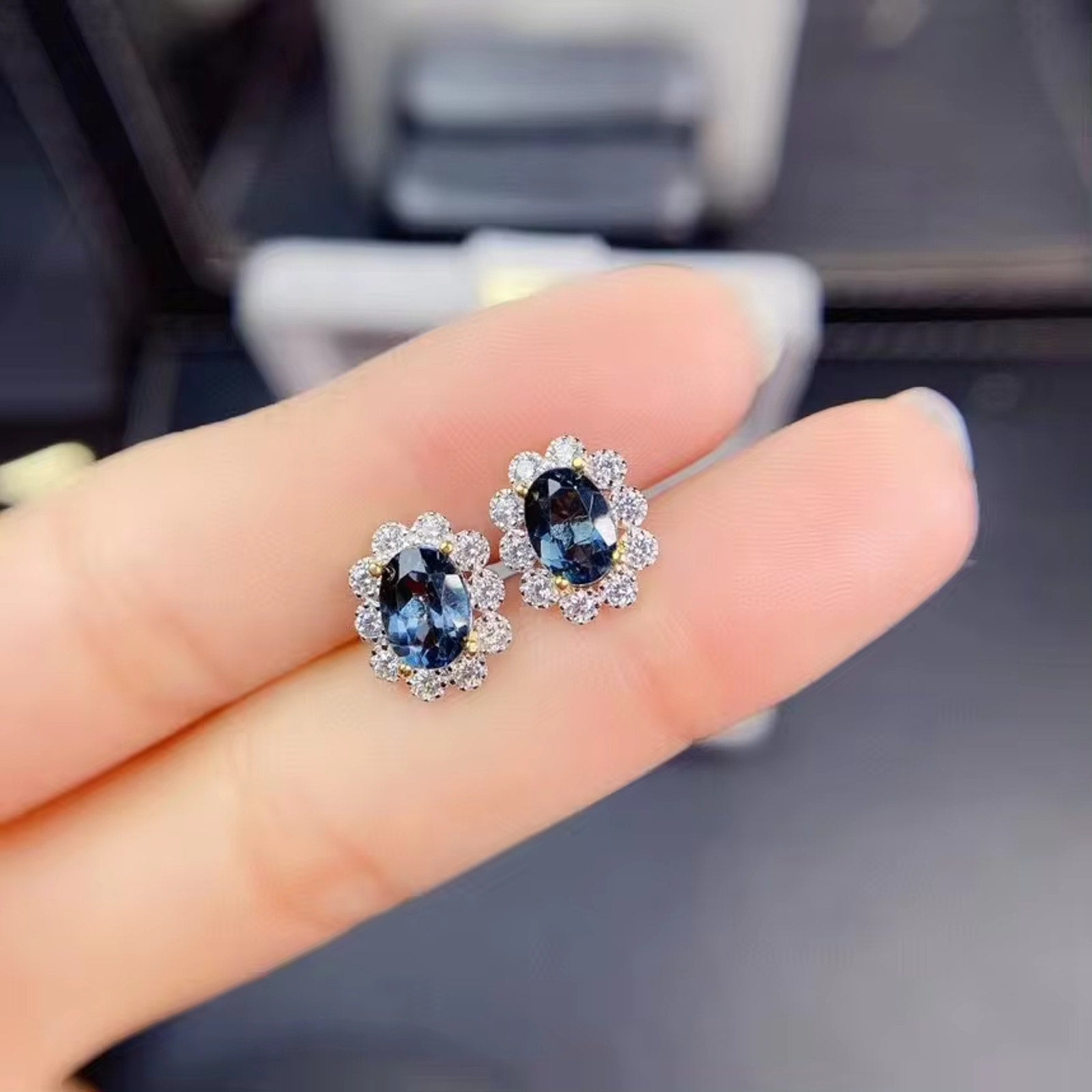 London Blue Topaz Flower Stud Earrings, Natural London Blue Topaz Earrings, Women's London Blue Topaz Earrings, London Blue Topaz Jewelry, Natural London Blue Topaz Gemstone Jewelry Set, Women's London Blue Topaz Earrings, London Blue Topaz Ring, London Blue Topaz Stud Earrings, London Blue Topaz Earrings, Women's London Blue Topaz Jewelry, Sterling Silver London Blue Topaz Jewelry, December Birthstone London Blue Topaz, London Blue Topaz Spiritual Meaning, London Blue Topaz, London Blue Topaz Gemstone