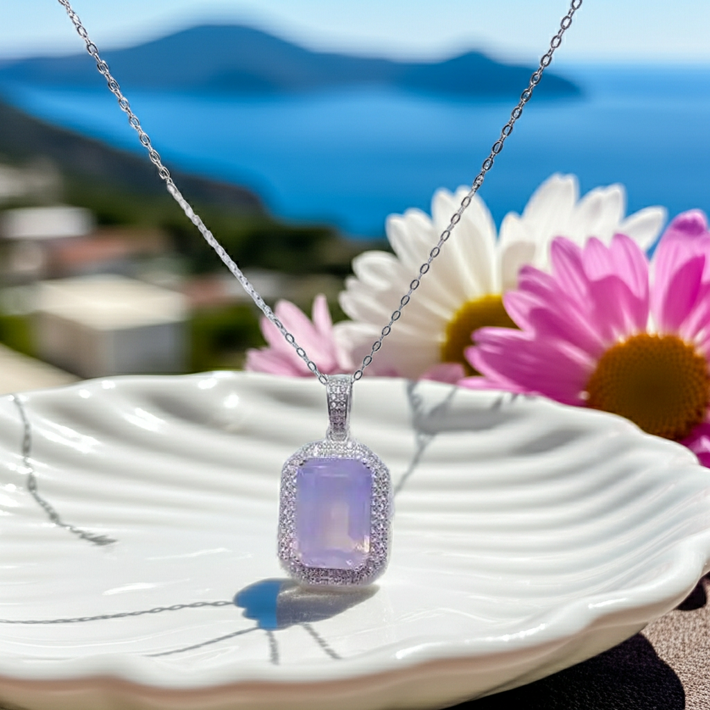 Lavender Amethyst Jewelry Set, Full Gemstone Jewelry Set