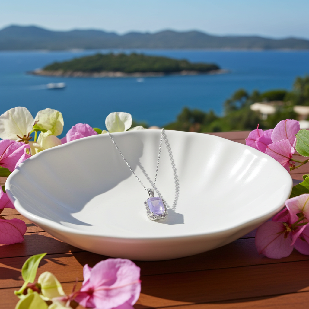 Lavender Amethyst Jewelry Set, Full Gemstone Jewelry Set