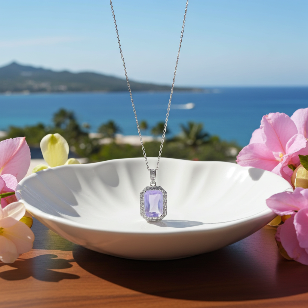 Lavender Amethyst Jewelry Set, Full Gemstone Jewelry Set