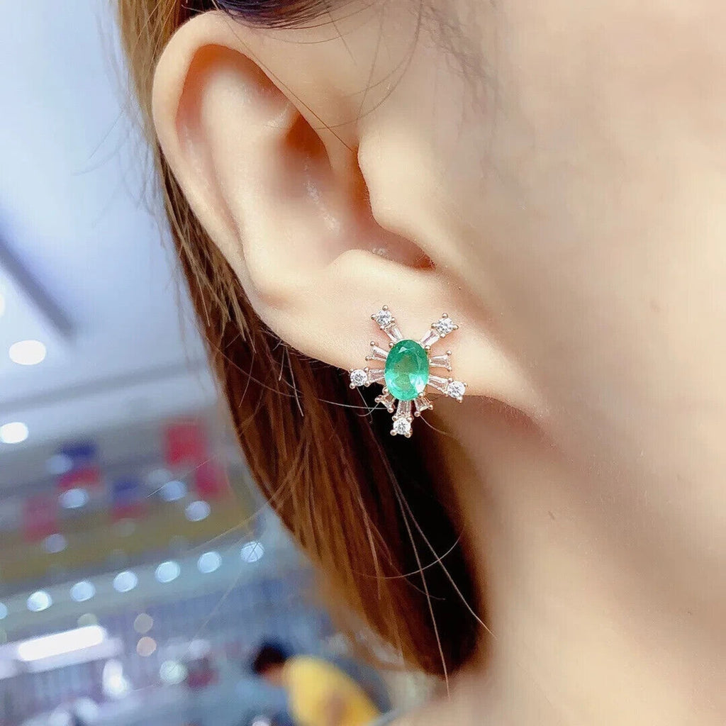 Emerald Earrings, Natural Emerald, Natural Emerald Earrings, Gold Emerald Earrings, Silver Emerald Earrings, Rose Gold Emerald Earrings, Genuine Emerald Earrings, Natural Emerald Jewelry, Emerald Cluster Stud Earrings, Emerald Statement Earrings, Emerald Stud Earrings, Sterling Silver Emerald Earrings, May Birthstone Emerald, Anniversary Gift Emerald, Emerald Jewelry For Women, Gift For Wife Emerald