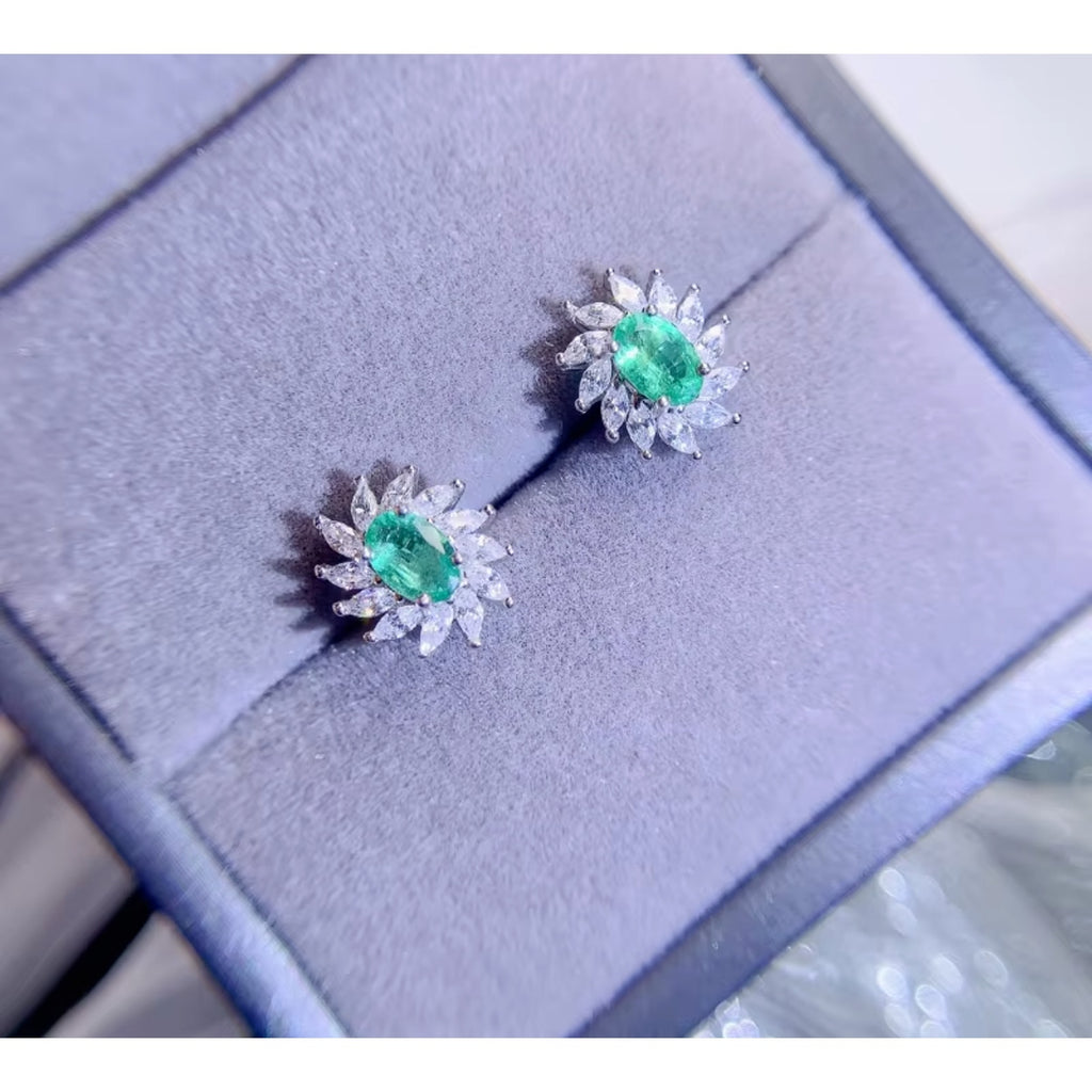 Emerald Earrings, Natural Emerald, Natural Emerald Earrings, Gold Emerald Earrings, Silver Emerald Earrings, Rose Gold Emerald Earrings, Genuine Emerald Earrings, Natural Emerald Jewelry, Emerald Cluster Stud Earrings, Emerald Statement Earrings, Emerald Stud Earrings, Sterling Silver Emerald Earrings, May Birthstone Emerald, Anniversary Gift Emerald, Emerald Jewelry For Women, Gift For Wife Emerald