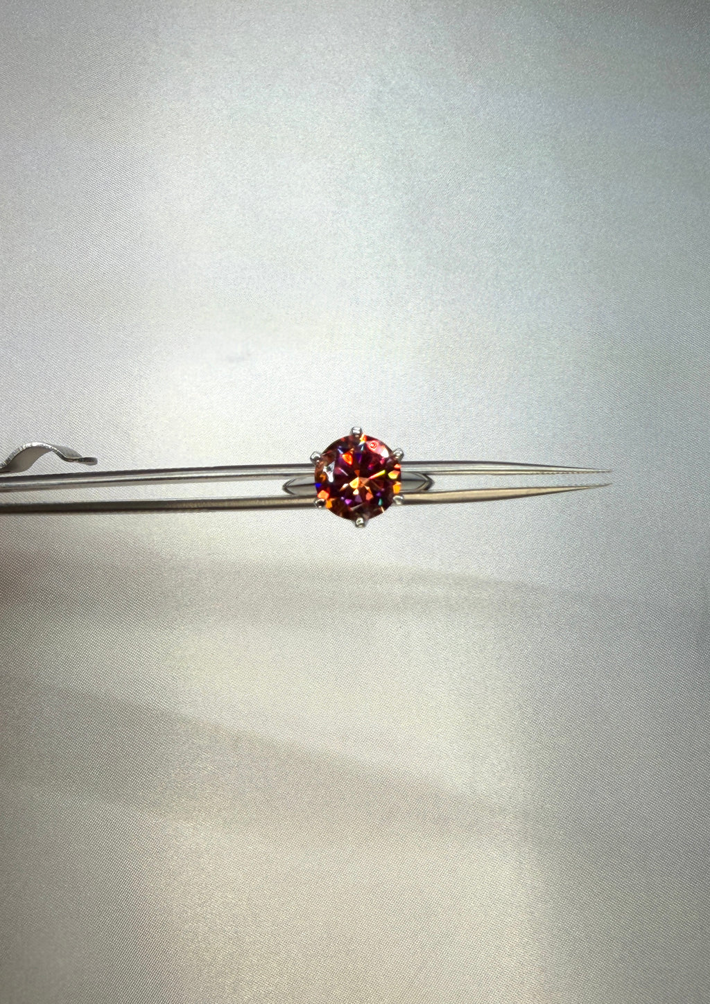 5CT VVS1 Round Brilliant Cut Red Moissanite Ring