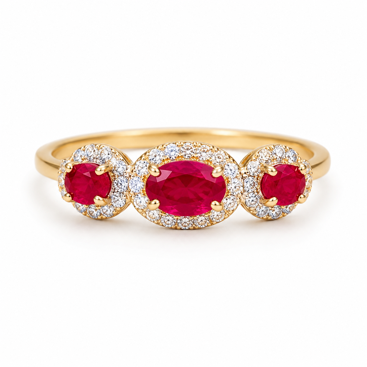 Natural Ruby Band Ring 4x6mm, Genuine Ruby Band Ring