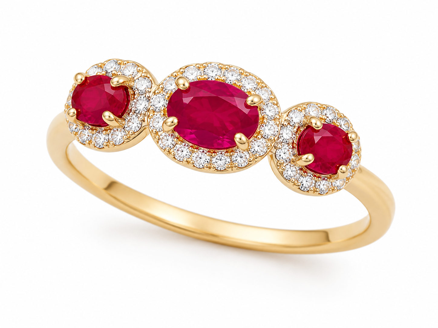 Natural Ruby Band Ring 4x6mm, Genuine Ruby Band Ring