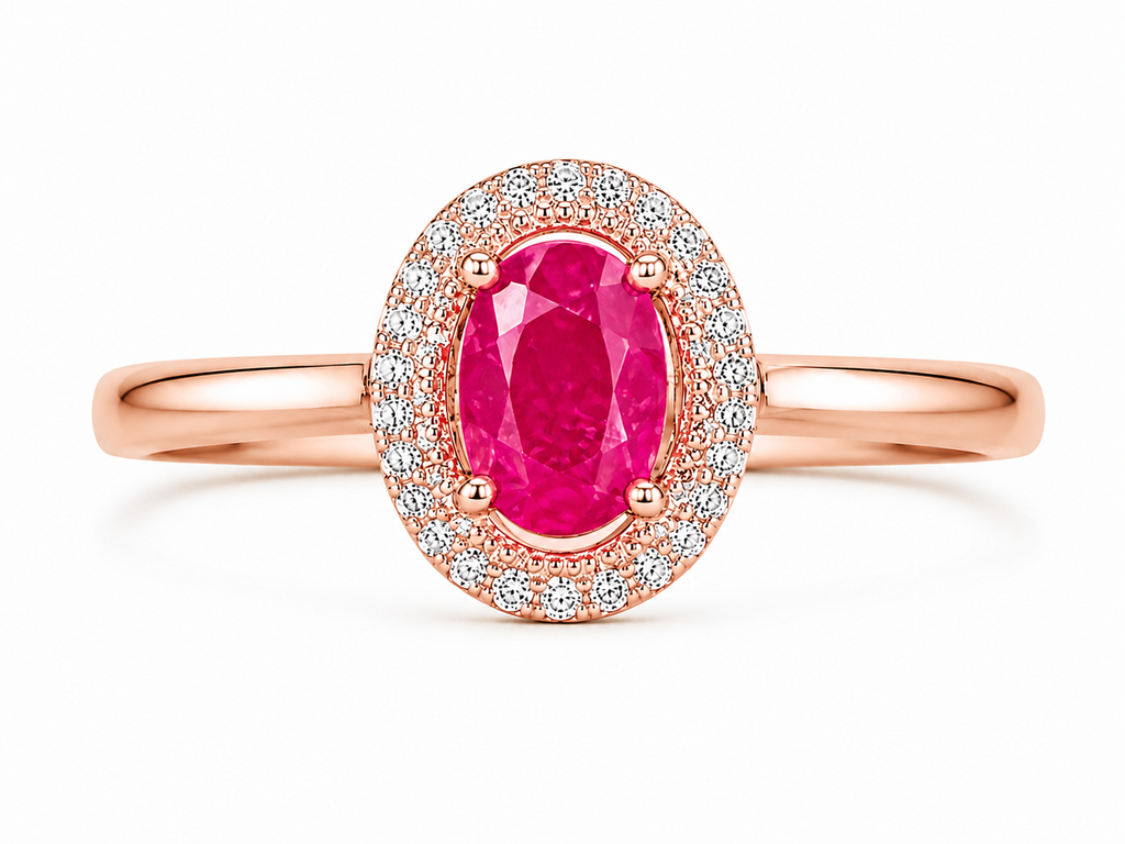 Dainty Pink Burma Ruby Ring 4x6mm 925 Sterling Silver