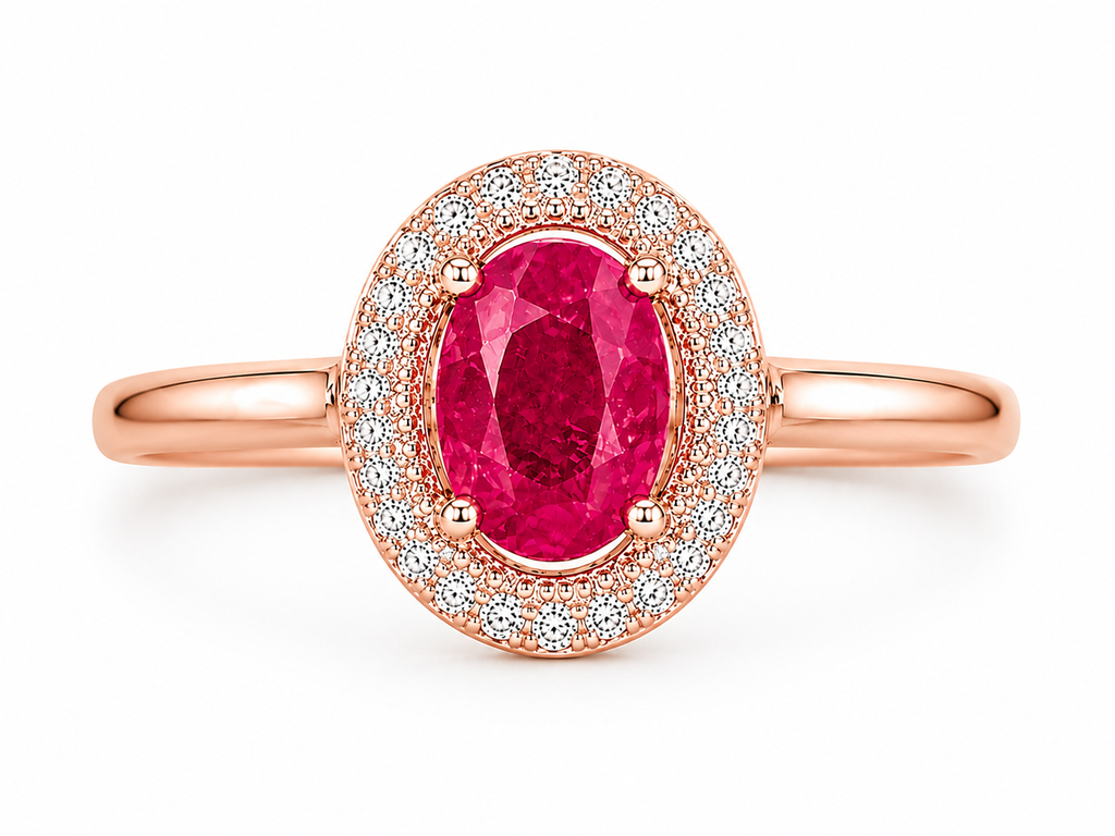 Dainty Pink Burma Ruby Ring 4x6mm 925 Sterling Silver