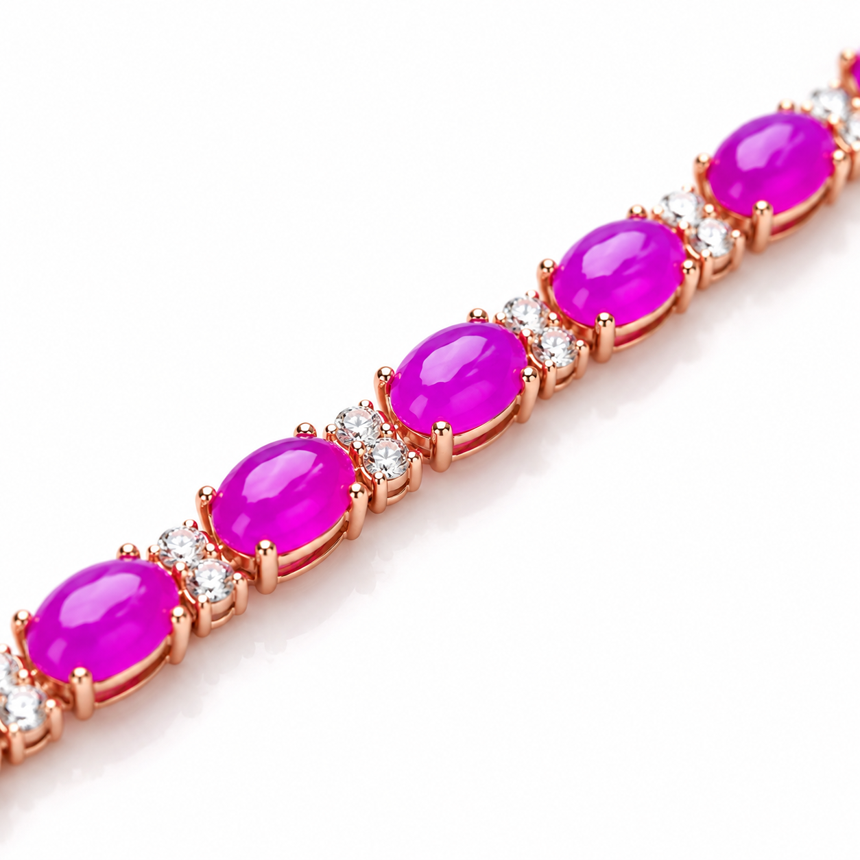 Macro Close-up of Natural Purple Fire Opal Gemstones