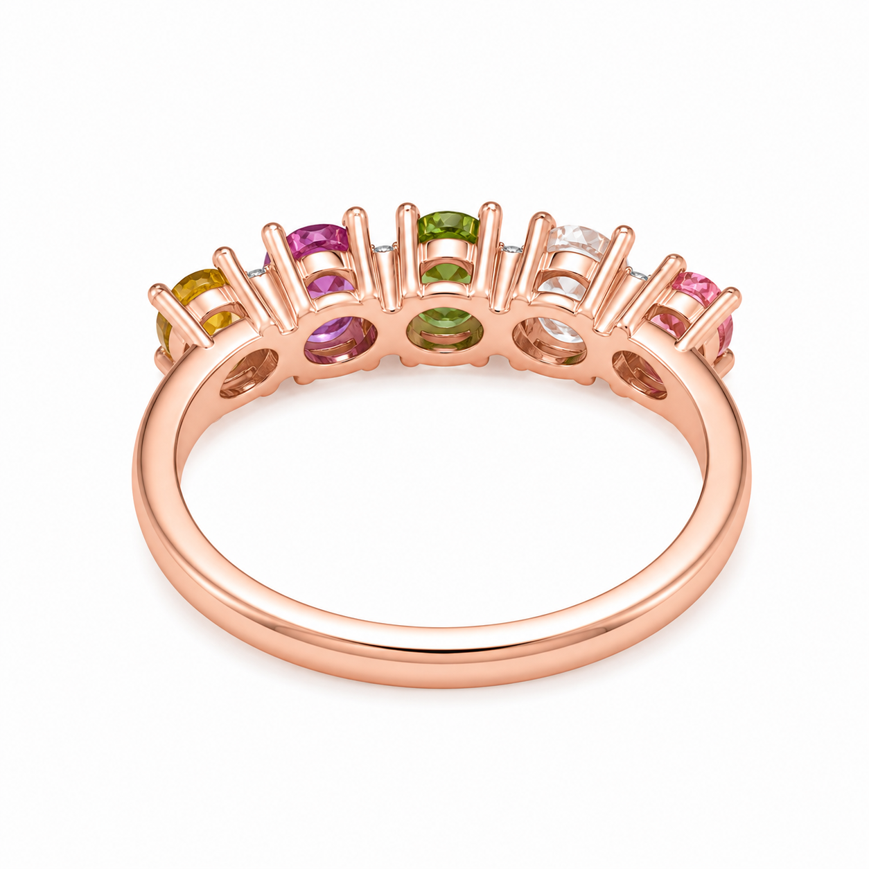 Natural Tourmaline Ring, Multi Tourmaline Ring, Five Stone Ring, Tourmaline Jewelry, 3x4mm Tourmaline, Colorful Gemstone, Natural Gemstone, October Birthstone, Sterling Silver Ring, 925 Sterling Silver, Platinum Plated, Gold Plated, Rose Gold Plated, Gemstone Ring, Fine Jewelry, Classic Ring, Elegant Ring, Everyday Jewelry, Luxury Ring, Colorful Jewelry, Gift For Her, Birthday Gift, Anniversary Gift, Mother's Day Gift, Valentine's Day Gift, Christmas Gift, PHIMSERA, Made To Order