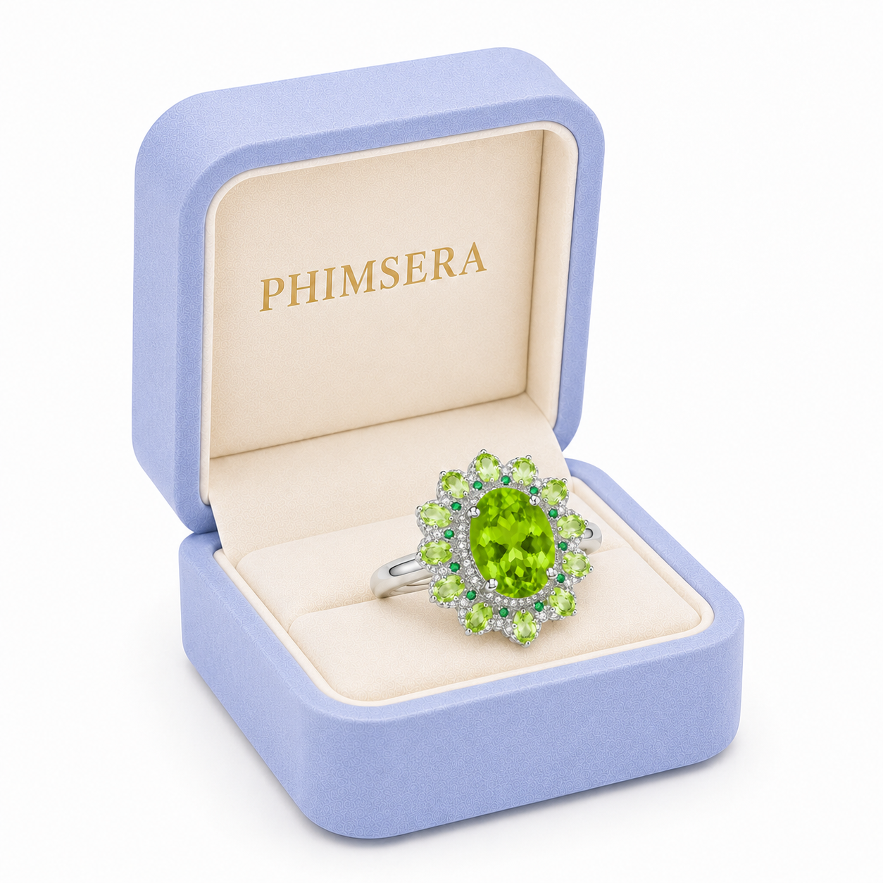 Large Peridot Cocktail Ring, August Birthstone Peridot