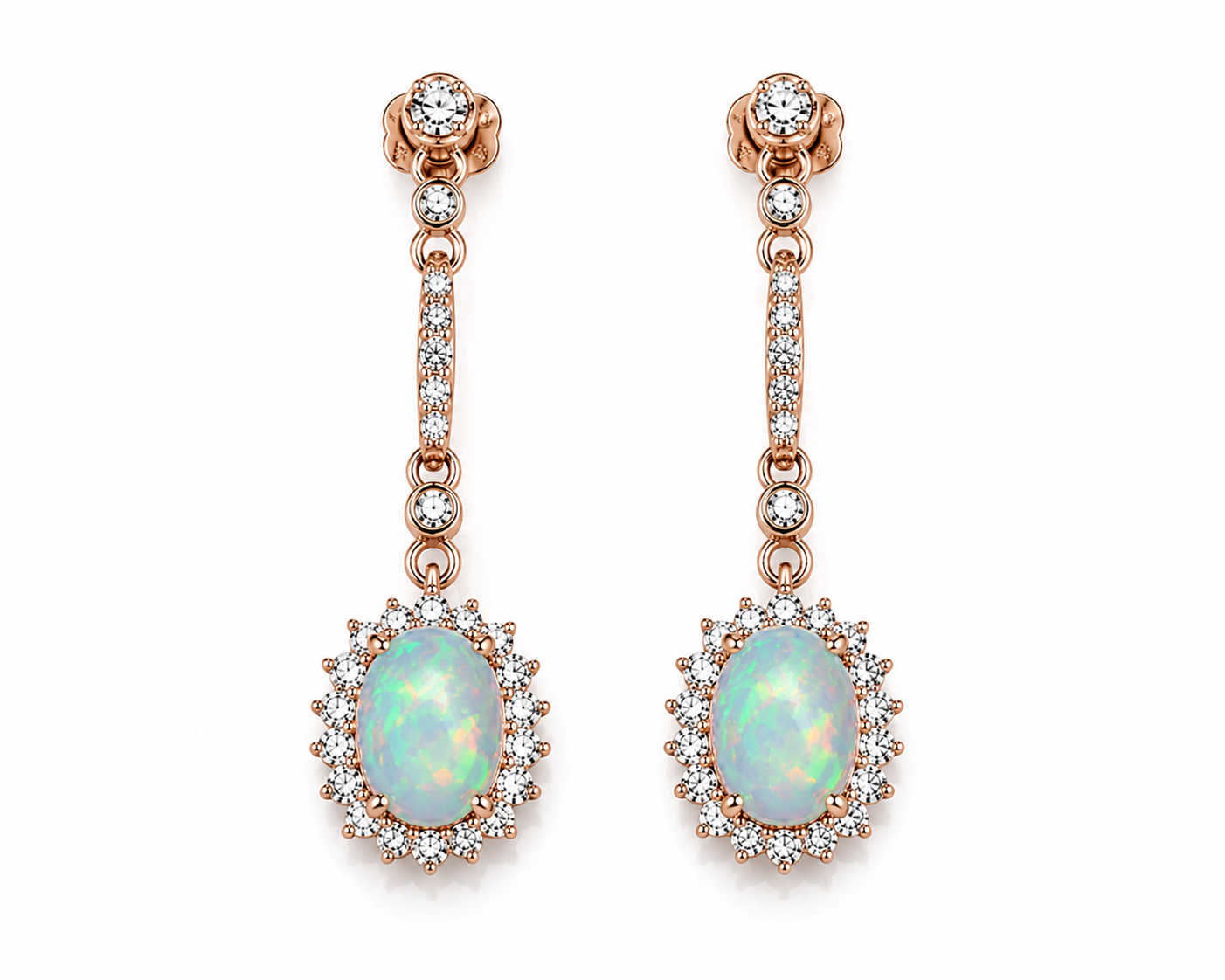 White Fire Opal Dangle Earrings, Fire Opal Drop Earrings, Natural Opal Earrings