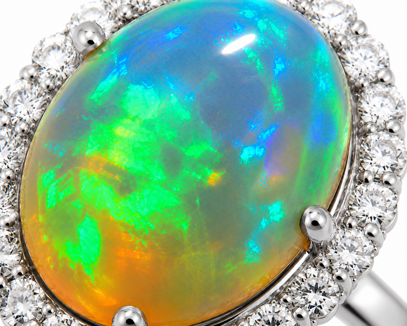 Large Fire Opal Cocktail Ring, Natural Fire Opal Ring 10x14mm, Large Opal Ring
