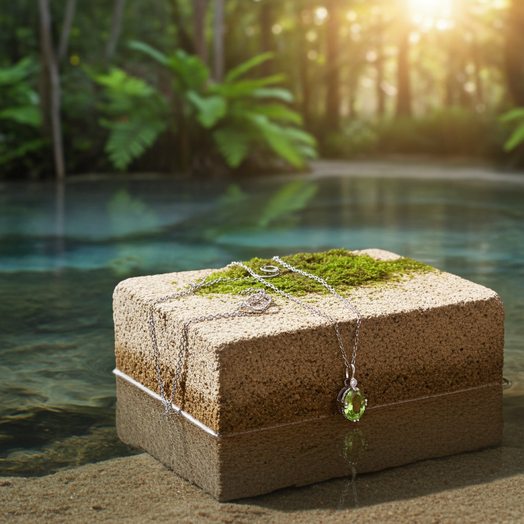 1.25 Carat Peridot Pendant Necklace, August Birthstone Peridot