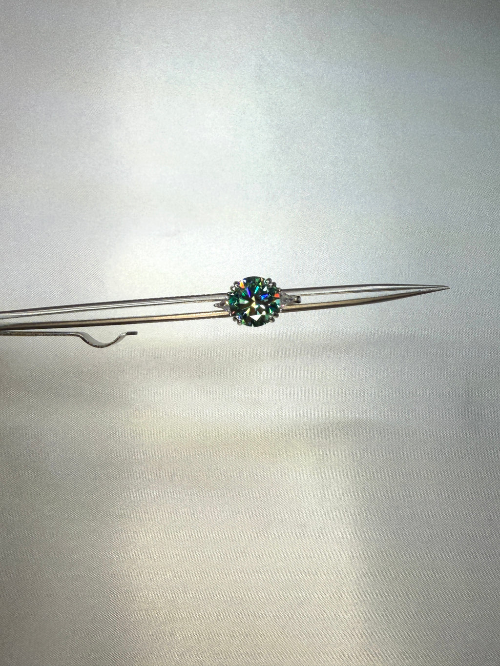 VVS1 5 Carat Green Moissanite Cocktail Ring Platinum Plated