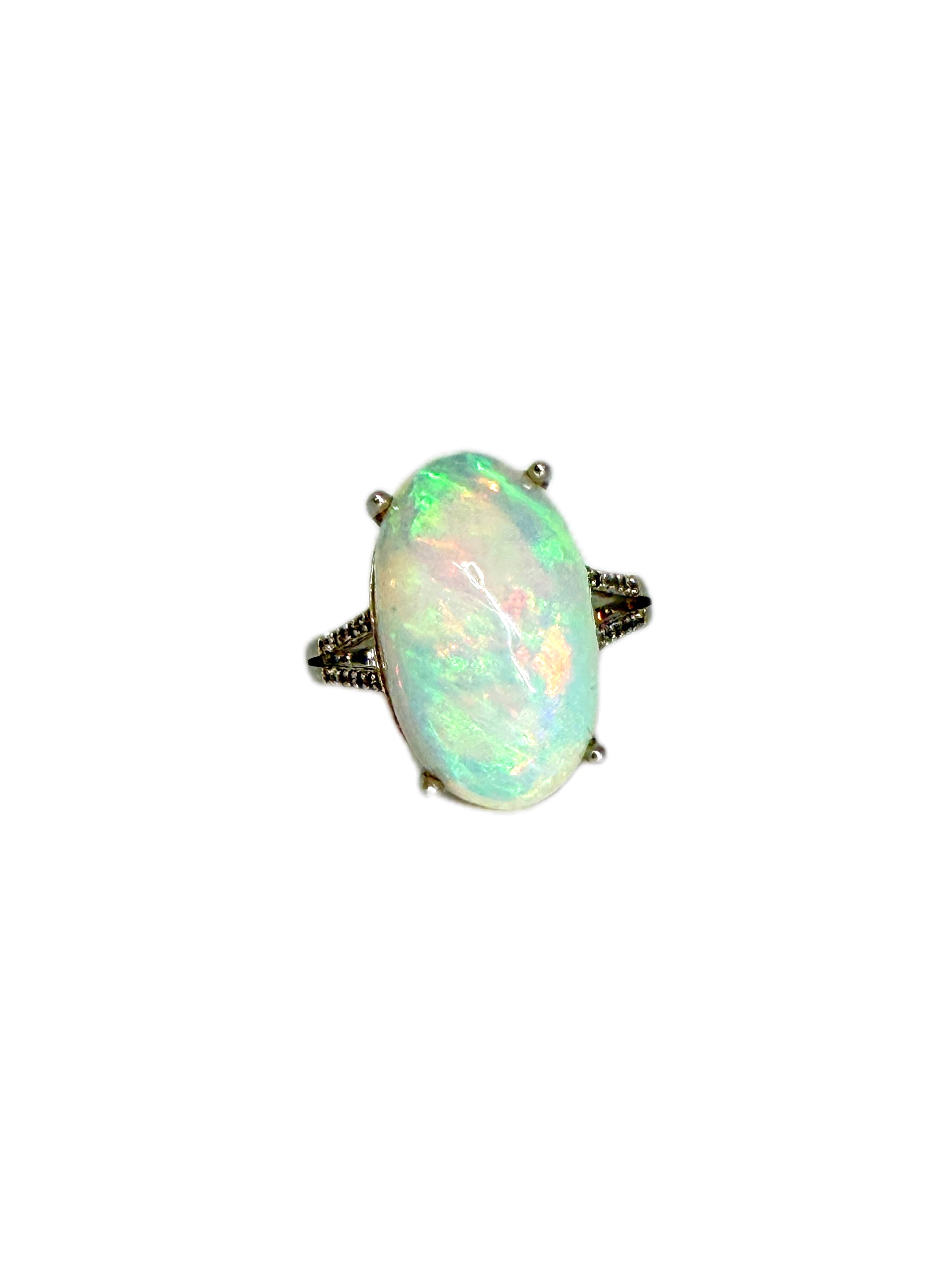 Custom Large Australian Fire Opal Ring or Pendant