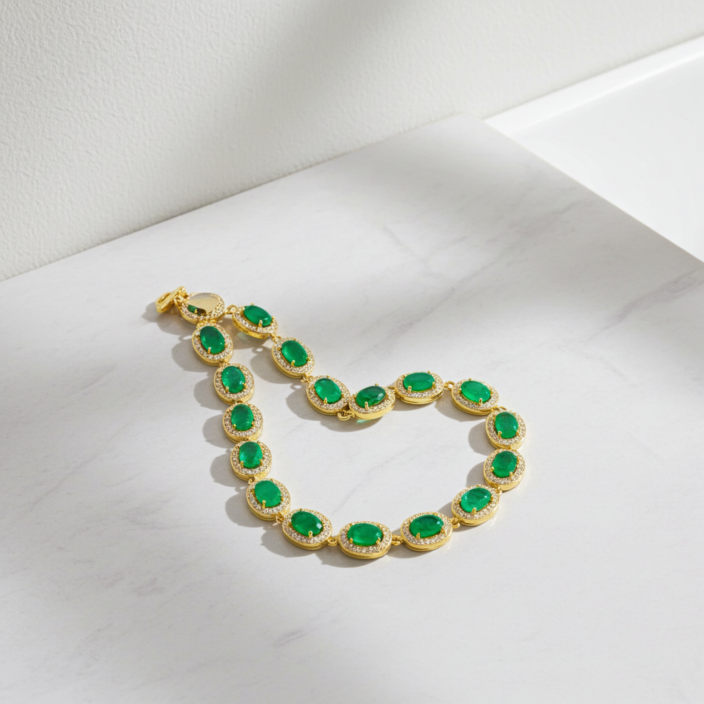 Natuarl Green Opal AAAAA Bracelet, Genuine Green Opal Tennis Bracelet