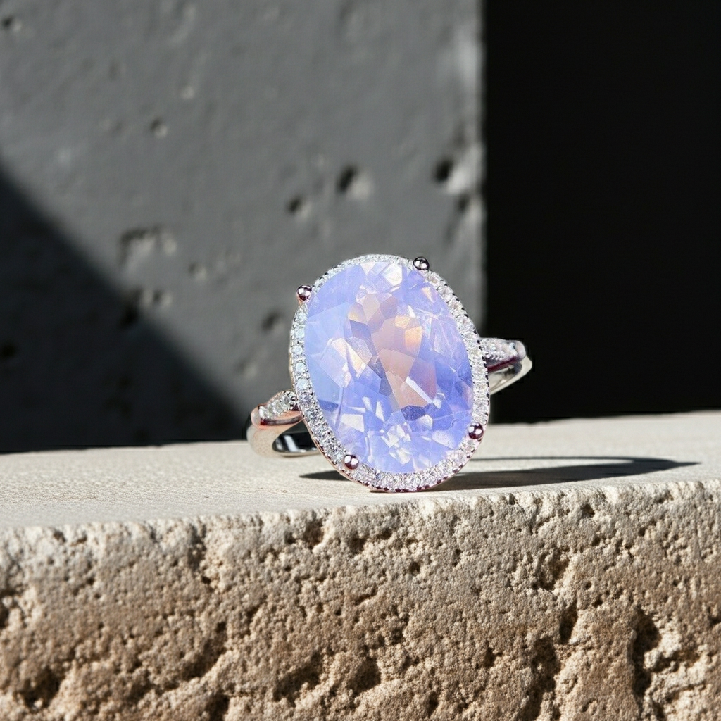 10 Carat Lavender Amethyst Gemstone Ring
