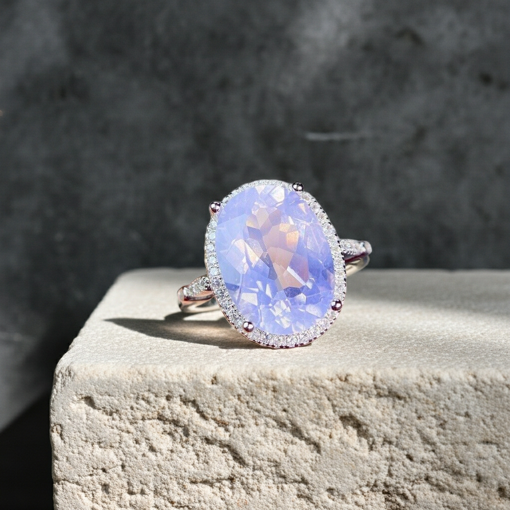 10 Carat Lavender Amethyst Gemstone Ring