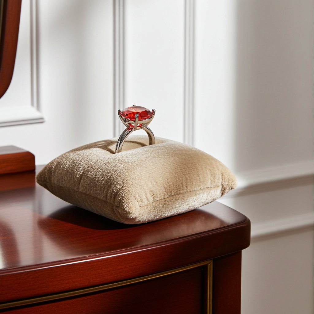 5CT VVS1 Round Brilliant Cut Orange Moissanite Ring