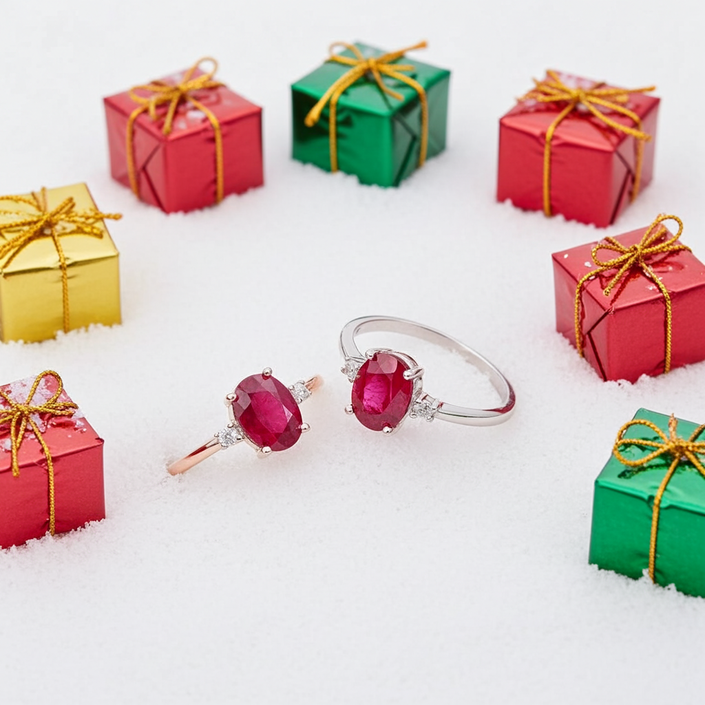 Natural Ruby Ring 6x8mm, Burma Ruby Cocktail Ring, Genuine Ruby Ring