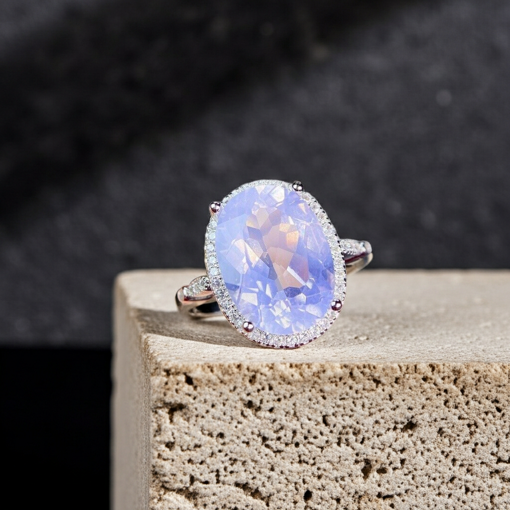 10 Carat Lavender Amethyst Gemstone Ring