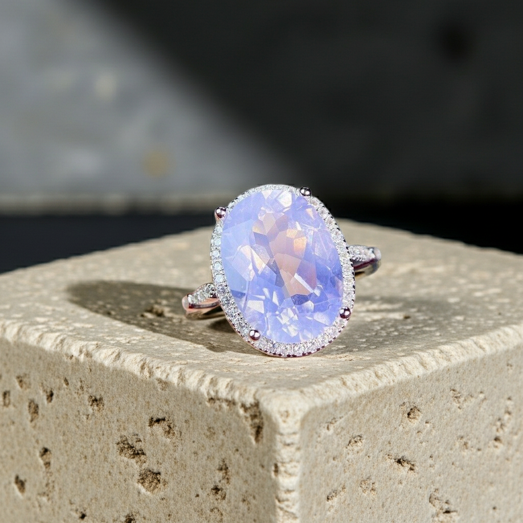 10 Carat Lavender Amethyst Gemstone Ring