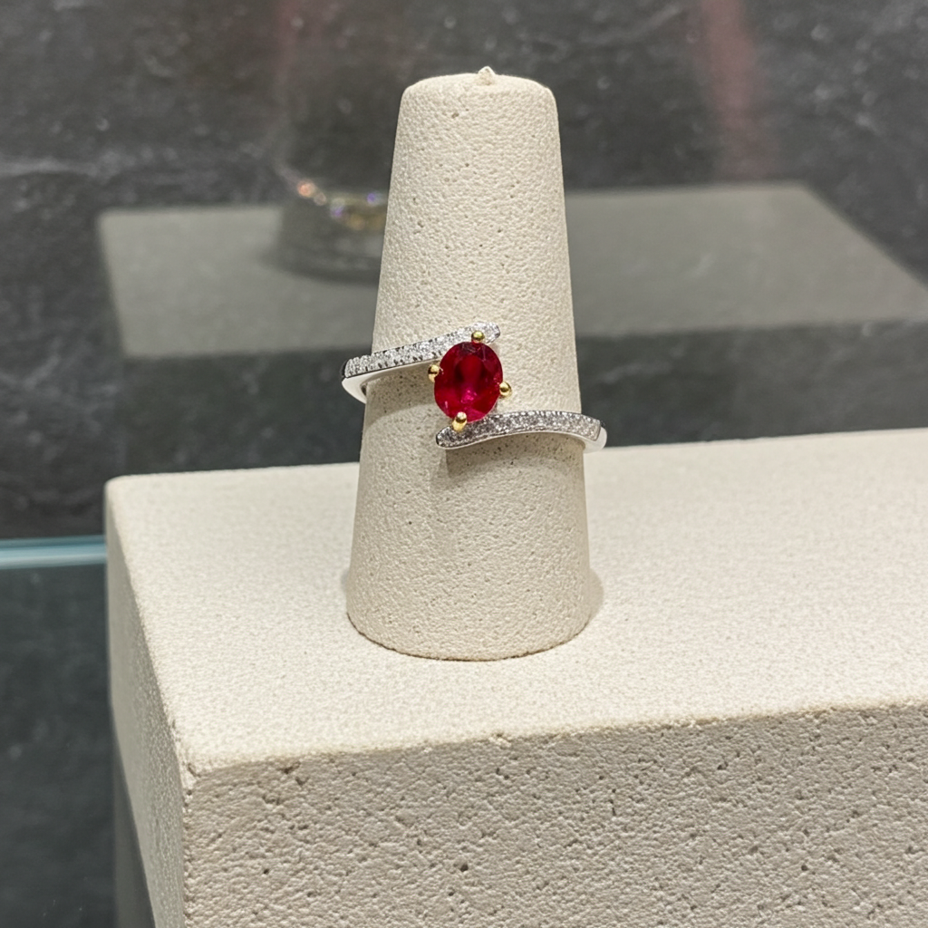 Natural Burma Ruby Band Ring, Women's Natural Ruby Cocktail Ring