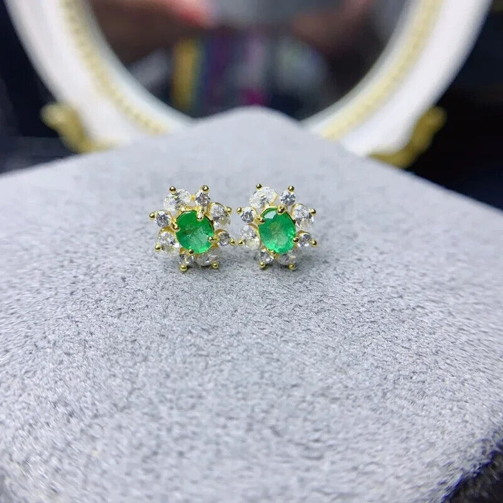 Natural Emerald Earrings, Emerald Earrings, Emerald Stud Earrings, 925 Sterling Silver, Natural Emeralds, Natural Emerald, Sterling Silver Emerald Earrings, Oval Cut Emerald Stud Earrings, Emerald Stud Earrings 925 Sterling Silver, 925 Sterling Silver Emerald Earrings, Natural Emerald Studs, Emerald Studs, Emerald Stud Earrings, Emerald Earrings For Women, Anniversary Gift, May Birthstone Emerald, Emerald Jewelry, Colombian Emerald, Mined Emerald, Genuine Emerald, Emerald with Certificate, Emerald Meaning