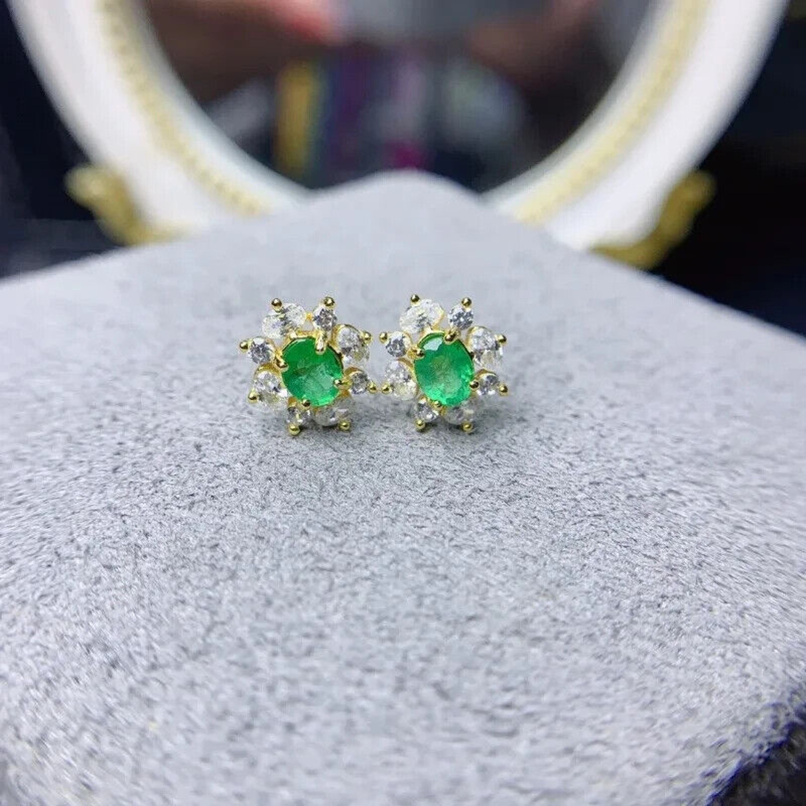 Natural Emerald Earrings, Emerald Earrings, Emerald Stud Earrings, 925 Sterling Silver, Natural Emeralds, Natural Emerald, Sterling Silver Emerald Earrings, Oval Cut Emerald Stud Earrings, Emerald Stud Earrings 925 Sterling Silver, 925 Sterling Silver Emerald Earrings, Natural Emerald Studs, Emerald Studs, Emerald Stud Earrings, Emerald Earrings For Women, Anniversary Gift, May Birthstone Emerald, Emerald Jewelry, Colombian Emerald, Mined Emerald, Genuine Emerald, Emerald with Certificate, Emerald Meaning