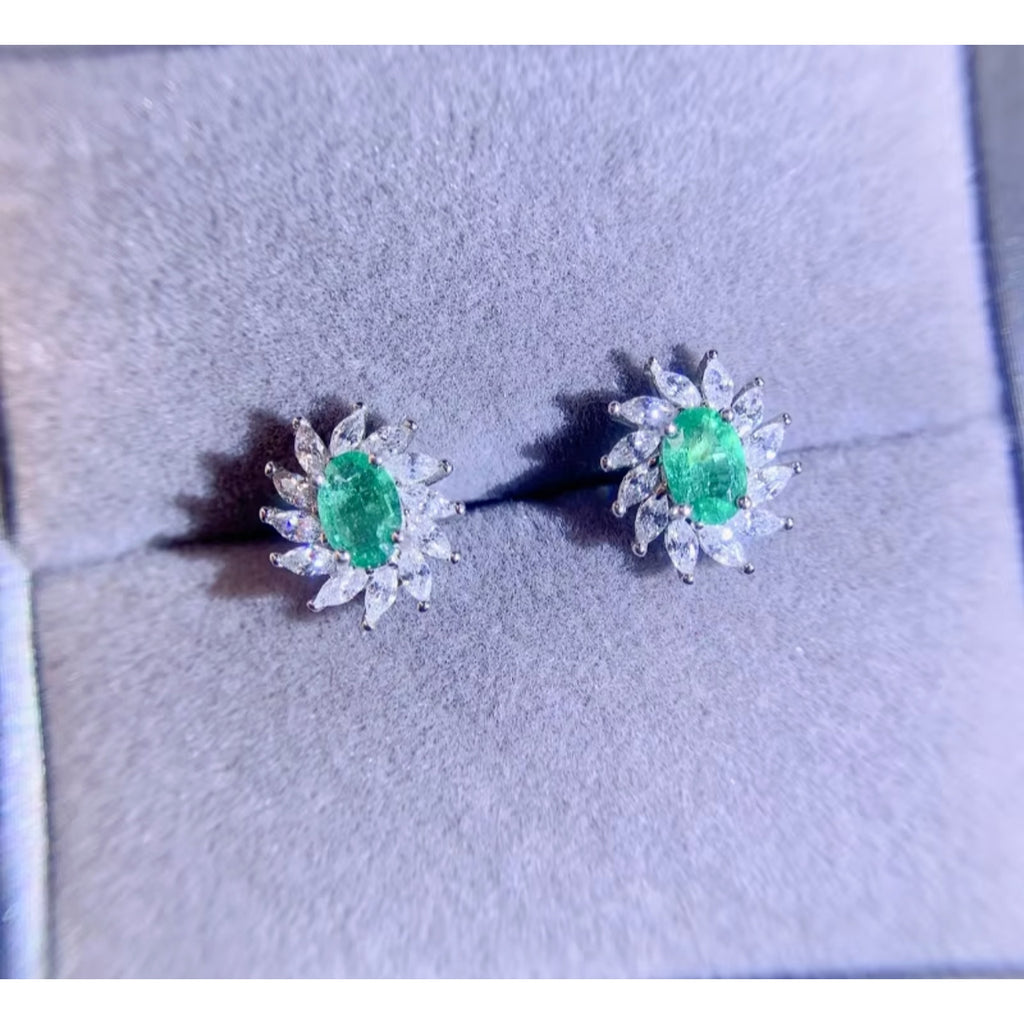 Emerald Earrings, Natural Emerald, Natural Emerald Earrings, Gold Emerald Earrings, Silver Emerald Earrings, Rose Gold Emerald Earrings, Genuine Emerald Earrings, Natural Emerald Jewelry, Emerald Cluster Stud Earrings, Emerald Statement Earrings, Emerald Stud Earrings, Sterling Silver Emerald Earrings, May Birthstone Emerald, Anniversary Gift Emerald, Emerald Jewelry For Women, Gift For Wife Emerald