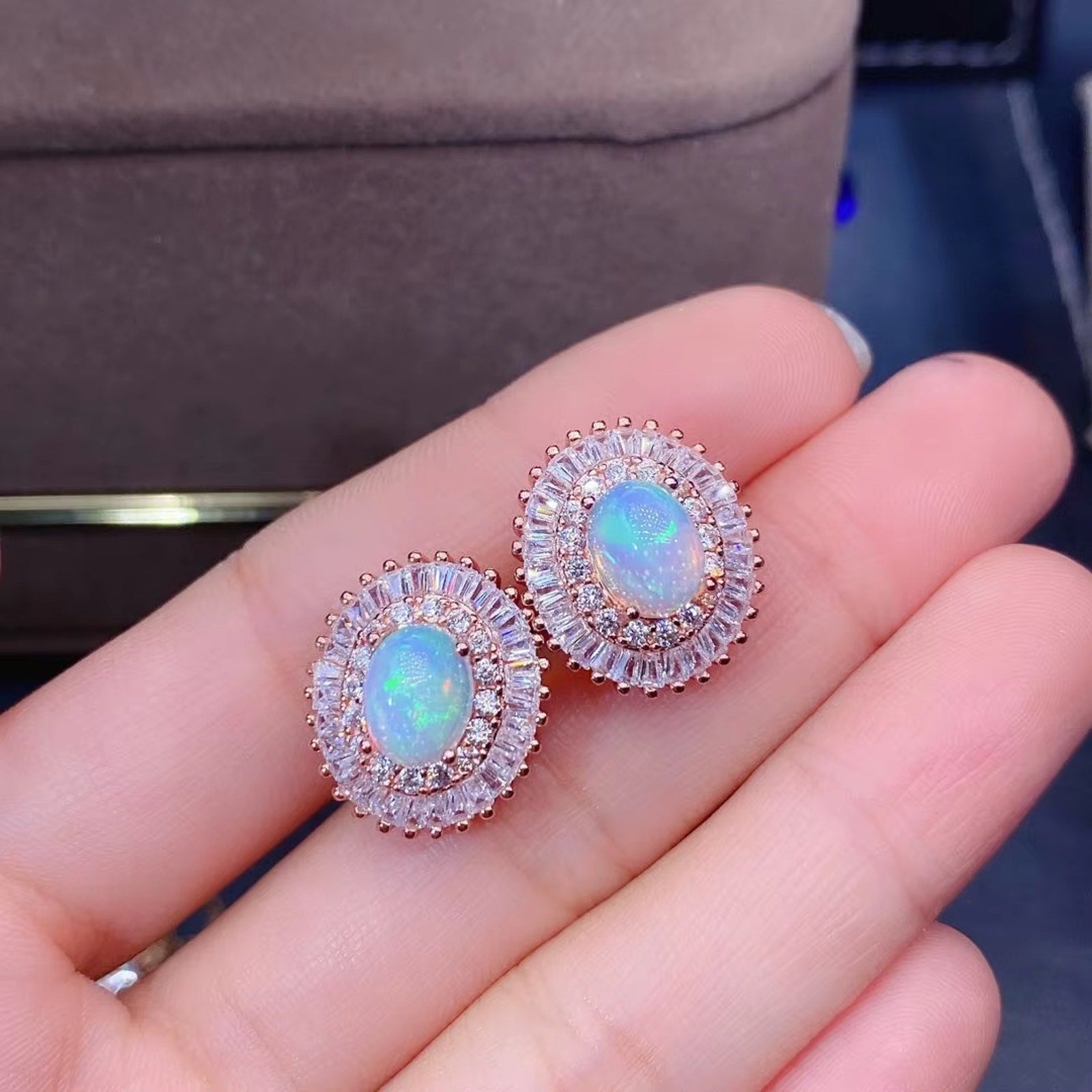 Fire Opal Jewelry Set, Natural Fire Opal Necklace, Ring, and Earrings, Fire Opal