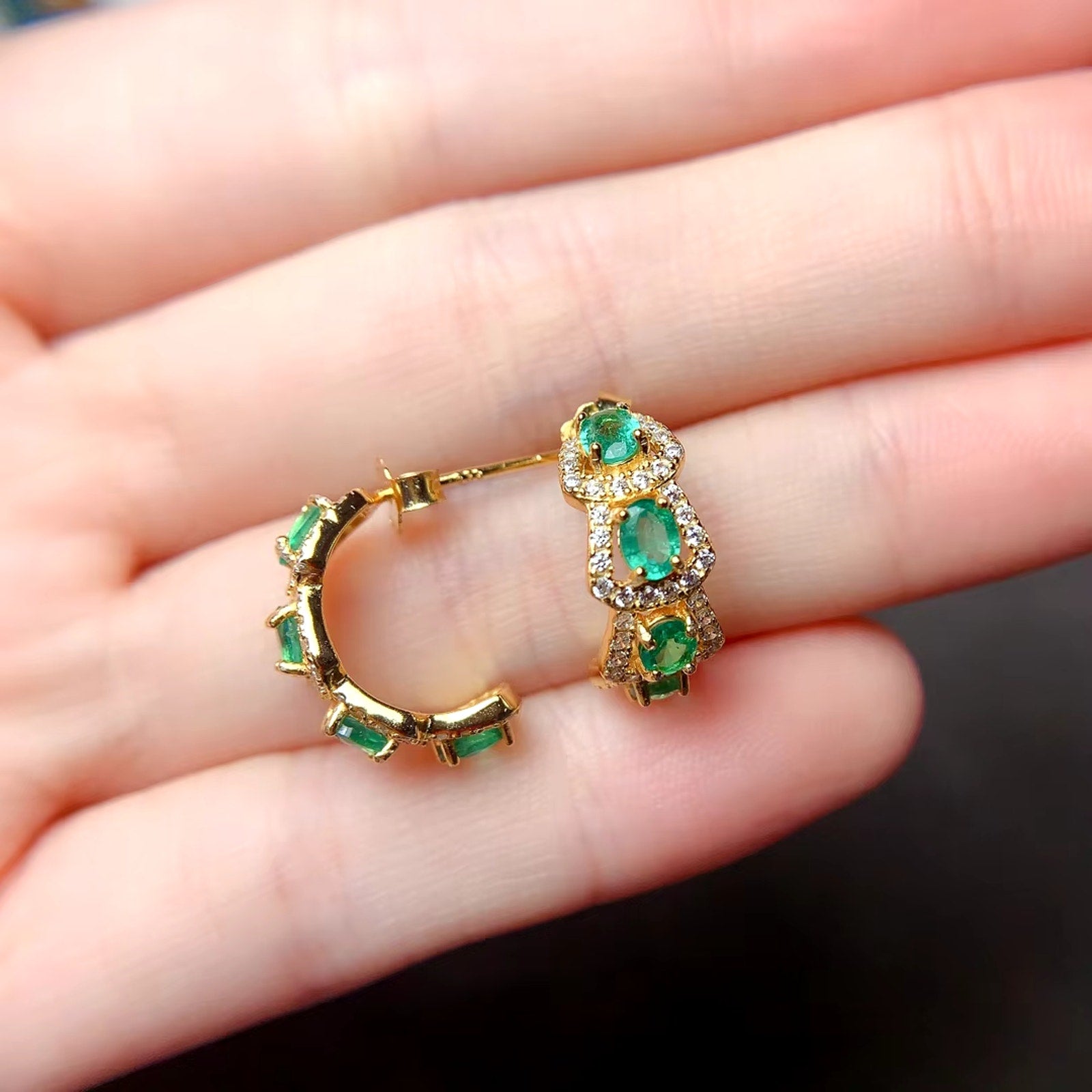 Natural Emerald Earrings, Emerald Earrings, Emerald Stud Earrings, 925 Sterling Silver, Natural Emeralds, Natural Emerald, Sterling Silver Emerald Earrings, Oval Cut Emerald Stud Earrings, Emerald Stud Earrings 925 Sterling Silver, 925 Sterling Silver Emerald Earrings, Natural Emerald Studs, Emerald Studs, Emerald Stud Earrings, Emerald Earrings For Women, Anniversary Gift, May Birthstone Emerald, Emerald Jewelry, Colombian Emerald, Mined Emerald, Genuine Emerald, Emerald with Certificate, Emerald Meaning