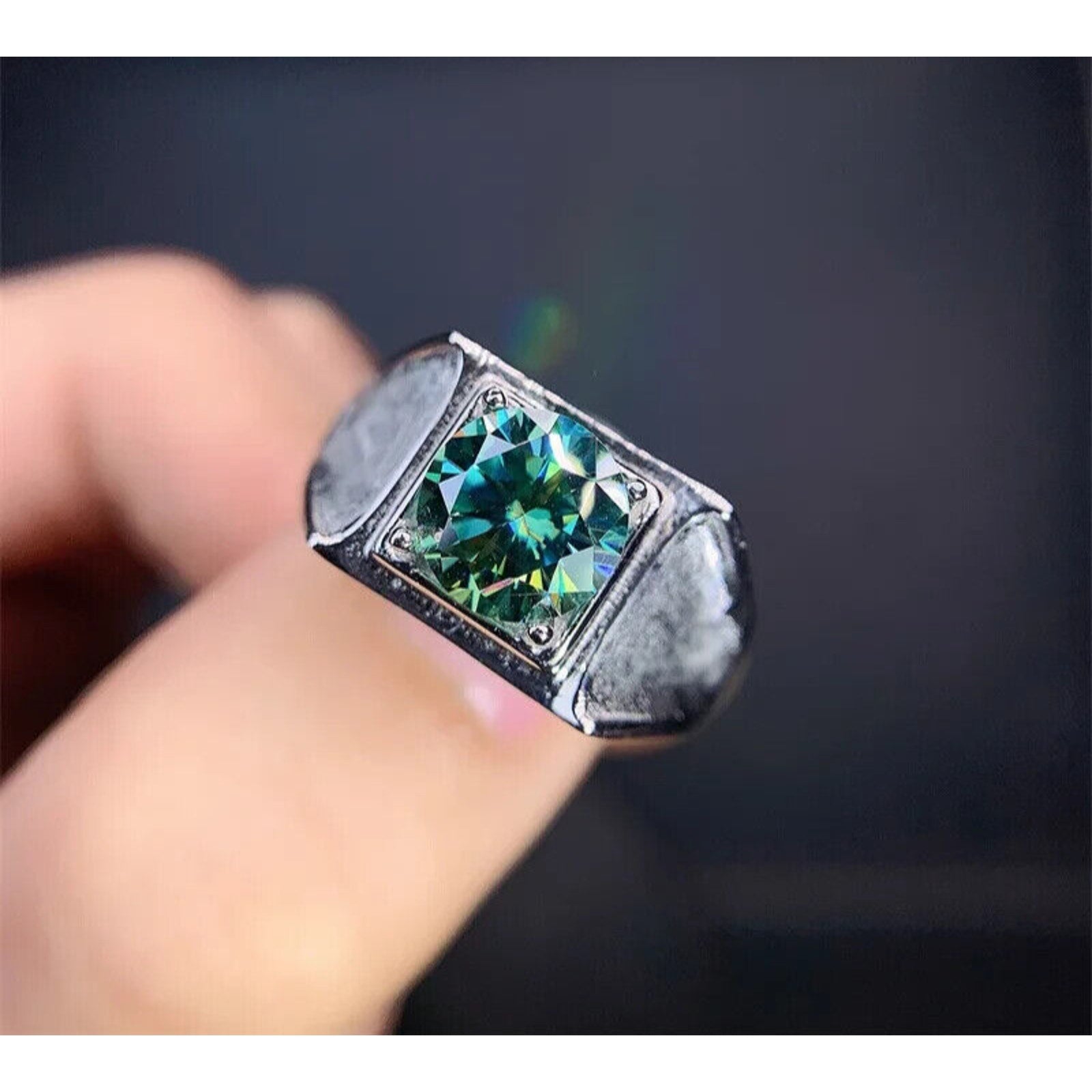 Men's Green Moissanite Ring's, Men's Moissanite Rings, Moissanite, Green Moissanite Ring, 2 Carat Moissanite RIng, Moissanite Ring, Moissanite, VVS1 Miossanite, Gray Moissanite, White Moissanite, Solitaire Moissanite Ring, Round Brilliant Cut Moissanite Ring, Moissanite Ring, Round Brilliant Cut, 5 Carat Moissanite Ring, Moissanite Jewelry