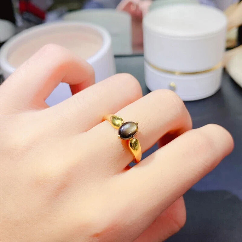 Star Sapphire, Natural Star Sapphire Ring, Star Light Sapphire Ring 925 Sterling