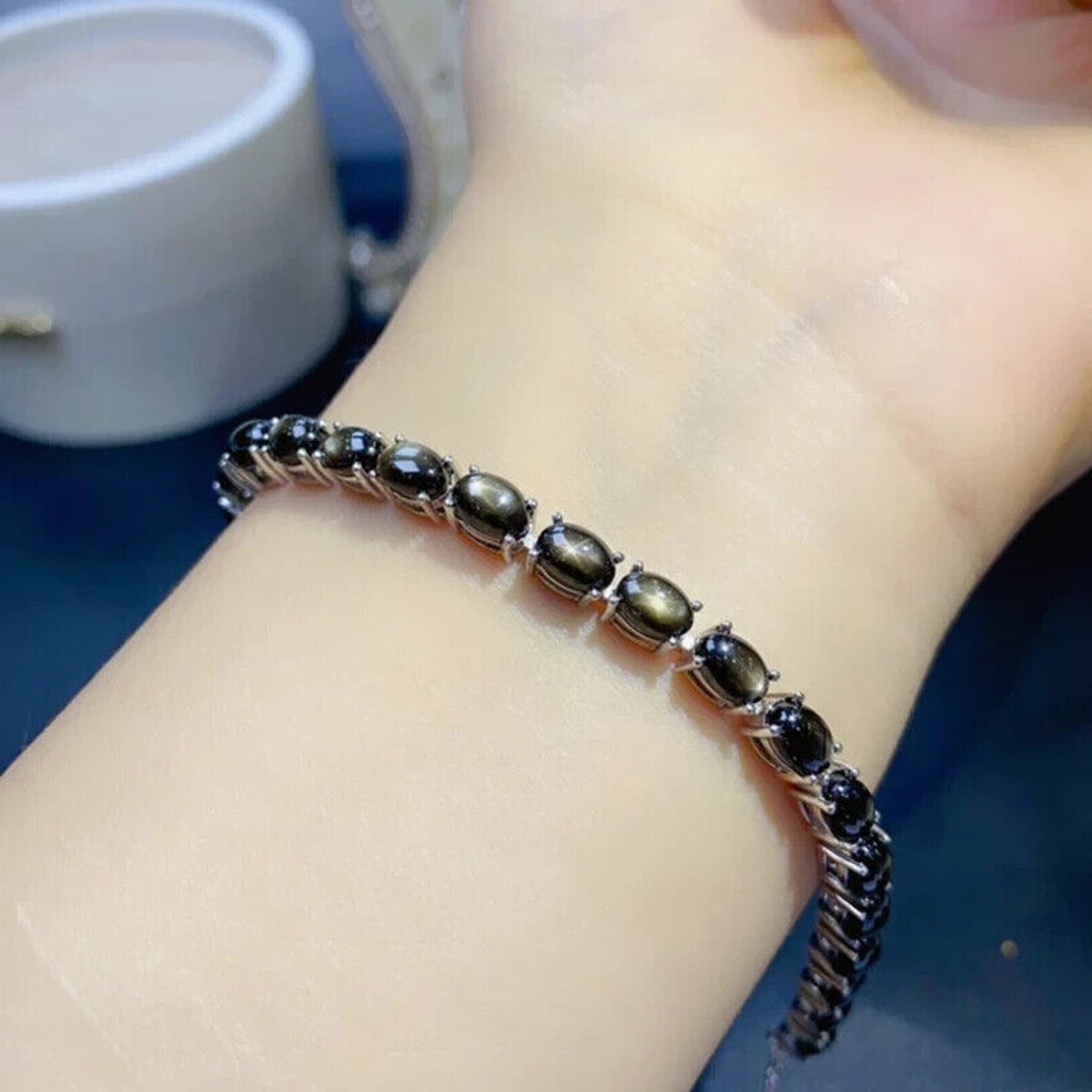 Star Sapphire Bracelet, Star Sapphire Tennis Bracelet, Star Light Sapphire