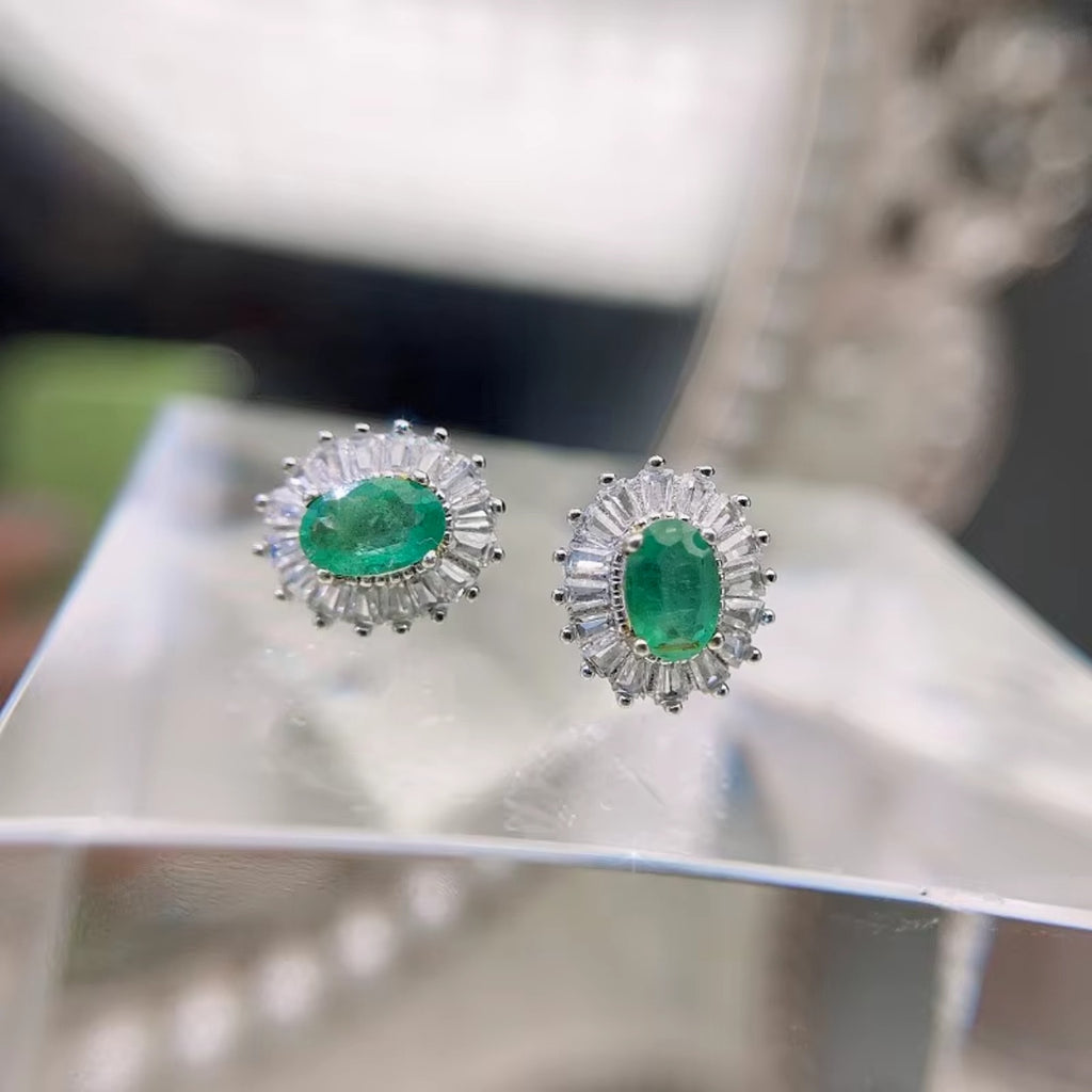 Natural Emerald Earrings, Emerald Earrings, Emerald Stud Earrings, 925 Sterling Silver, Natural Emeralds, Natural Emerald, Sterling Silver Emerald Earrings, Oval Cut Emerald Stud Earrings, Emerald Stud Earrings 925 Sterling Silver, 925 Sterling Silver Emerald Earrings, Natural Emerald Studs, Emerald Studs, Emerald Stud Earrings, Emerald Earrings For Women, Anniversary Gift, May Birthstone Emerald, Emerald Jewelry, Colombian Emerald, Mined Emerald, Genuine Emerald, Emerald with Certificate, Emerald Meaning