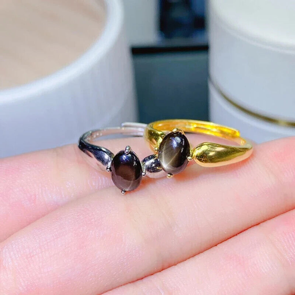 Star Sapphire, Natural Star Sapphire Ring, Star Light Sapphire Ring 925 Sterling