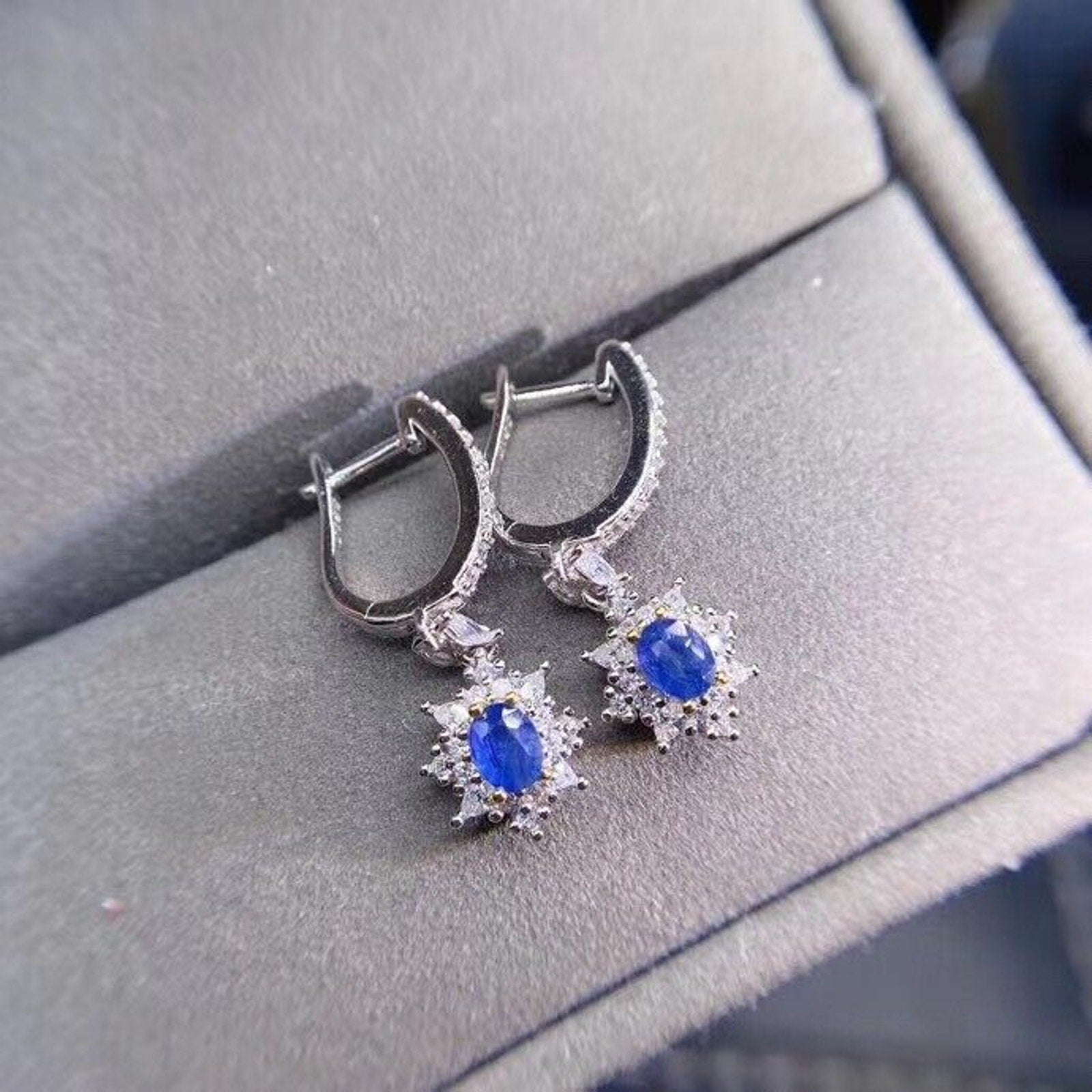 Sapphire Earrings, Natural Sapphire Stud Earrings, Sapphire Stud Earrings, Sterling Silver Sapphire Earrings, Sapphire, Natural Sapphire Earrings, 925 Sterling Silver, Blue Sapphire Earrings, Natural Blue Sapphire Earrings, Natural Blue Sapphire, Blue Sapphire, Bright Blue Sapphire, 925 Sterling Silver, Sapphire Earrings, Dainty, Dainty Stud Earrings, Dainty Sapphire Earrings, Women’s Sapphire Earrings, Anniversary Gift Sapphire, Sapphire September Birthstone, September Birthstone Sapphire