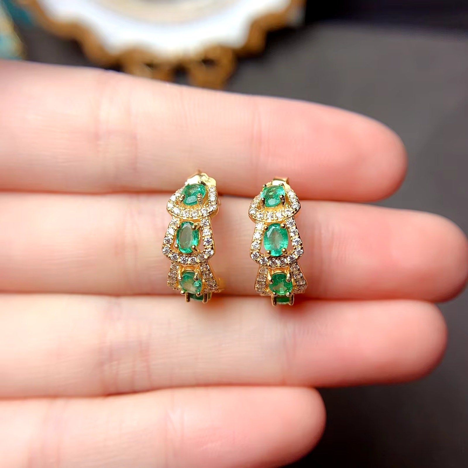 Natural Emerald Earrings, Emerald Earrings, Emerald Stud Earrings, 925 Sterling Silver, Natural Emeralds, Natural Emerald, Sterling Silver Emerald Earrings, Oval Cut Emerald Stud Earrings, Emerald Stud Earrings 925 Sterling Silver, 925 Sterling Silver Emerald Earrings, Natural Emerald Studs, Emerald Studs, Emerald Stud Earrings, Emerald Earrings For Women, Anniversary Gift, May Birthstone Emerald, Emerald Jewelry, Colombian Emerald, Mined Emerald, Genuine Emerald, Emerald with Certificate, Emerald Meaning