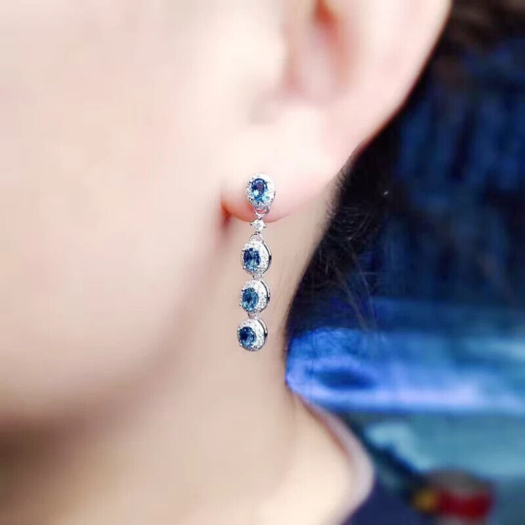 London Blue Topaz Dangle Earrings, Women's London Blue Topaz Earrings, London Blue Topaz Earrings, Women's London Blue Topaz Earrings, London Blue Topaz Jewelry, Natural London Blue Topaz Gemstone Jewelry, Women's London Blue Topaz Earrings, London Blue Topaz, London Blue Topaz Earrings, London Blue Topaz Earrings, Women's London Blue Topaz Jewelry, Sterling Silver London Blue Topaz Jewelry, December Birthstone London Blue Topaz, Platinum Plated London Blue Topaz Earrings
