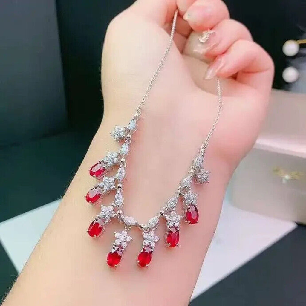 Ruby Necklace, Natural Ruby Necklace, 25 Sterling Silver, Sterling Silver Ruby Necklace, Natural Ruby Pendant Necklace, Dainty Ruby Necklace, Dainty Ruby Jewelry, Natural Ruby Jewelry, Sterling Silver Ruby Jewelry, Ruby Jewelry For Women, Women's Ruby Necklace, Ruby Necklace, Ruby Choker Necklace, Natural Ruby Chain Necklace, Ruby Choker Necklace, Ruby Pendant Necklace