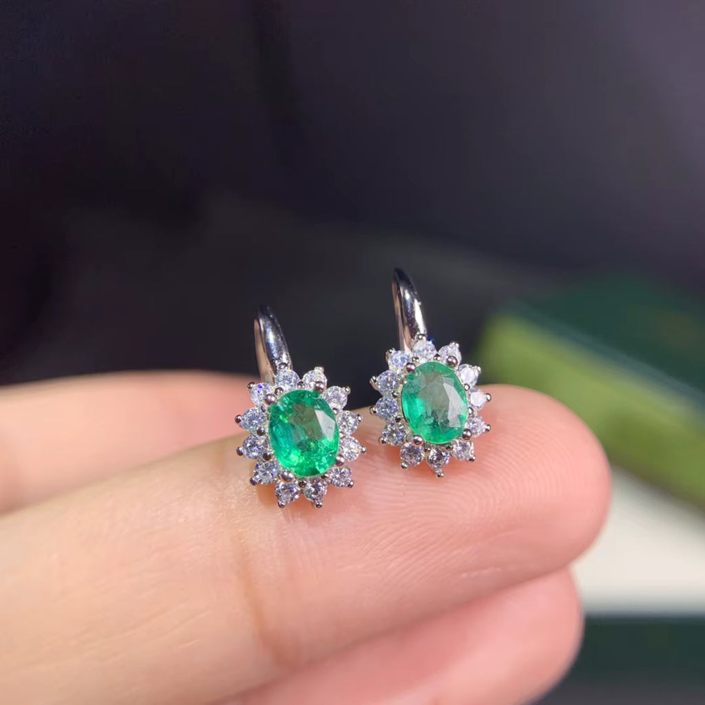 Natural Emerald Earrings, Emerald Earrings, Emerald Stud Earrings, 925 Sterling Silver, Natural Emeralds, Natural Emerald, Sterling Silver Emerald Earrings, Oval Cut Emerald Stud Earrings, Emerald Stud Earrings 925 Sterling Silver, 925 Sterling Silver Emerald Earrings, Natural Emerald Studs, Emerald Studs, Emerald Stud Earrings, Emerald Earrings For Women, Anniversary Gift, May Birthstone Emerald, Emerald Jewelry, Colombian Emerald, Mined Emerald, Genuine Emerald, Emerald with Certificate, Emerald Meaning