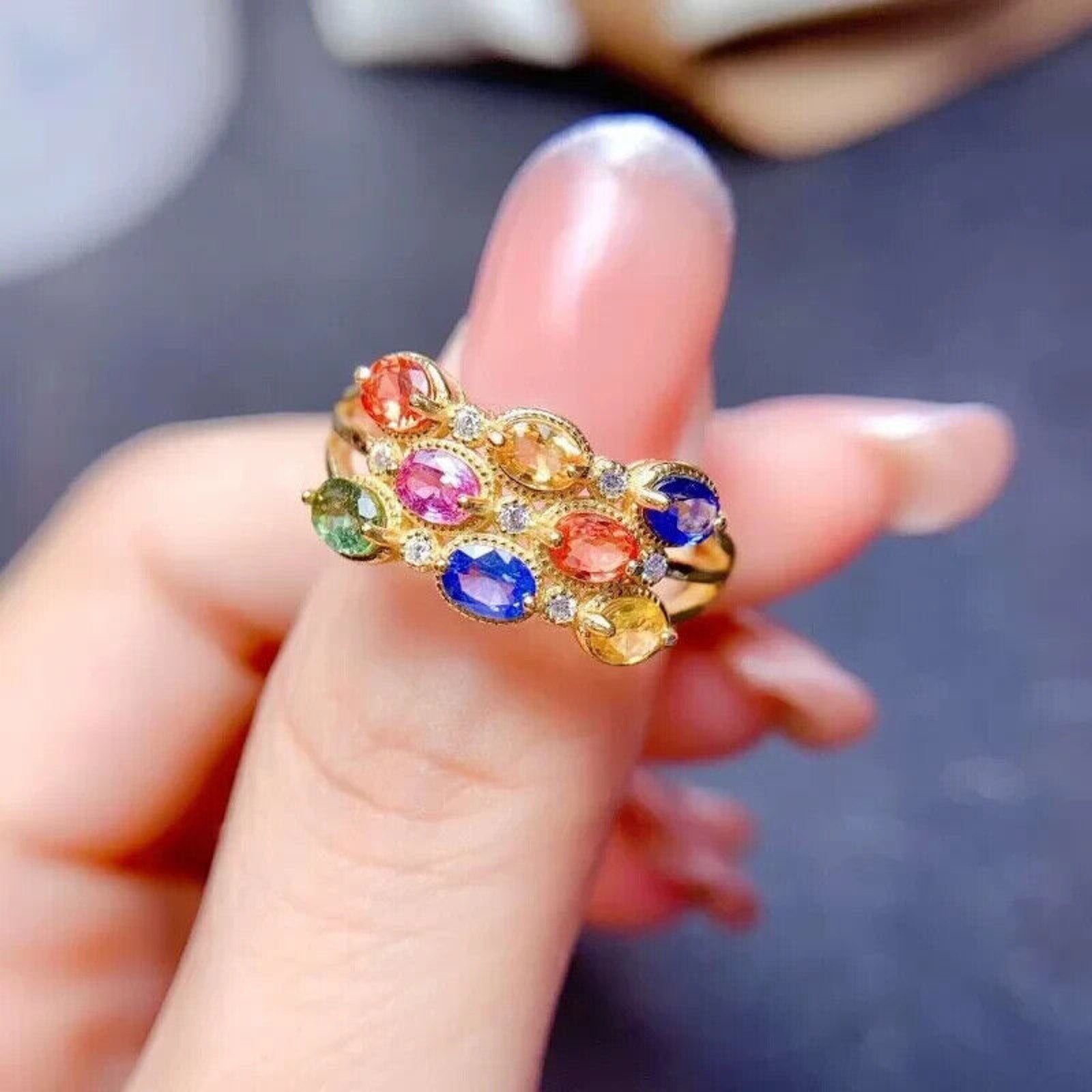 Sapphire September Birthstone, September Birthstone Sapphire, Natural Sapphire, Natural Blue Sapphire, Blue Sapphire, Bright Blue Sapphire, Multicolor Sapphire, Colorful Sapphire, Colorful Sapphires, Natural Multicolor Sapphire, Blue Sapphire Ring, Natural Sapphire Ring, Sterling Silver Sapphire Ring, Sapphire Engagement Ring, Sapphire Wedding Ring, Affordable Engagement Ring, Gemstone Engagement Ring, Natural Gemstone Ring, Sapphire Ring Sterling Silver, Sapphire Gemstone Ring, Natural Sapphire Ring