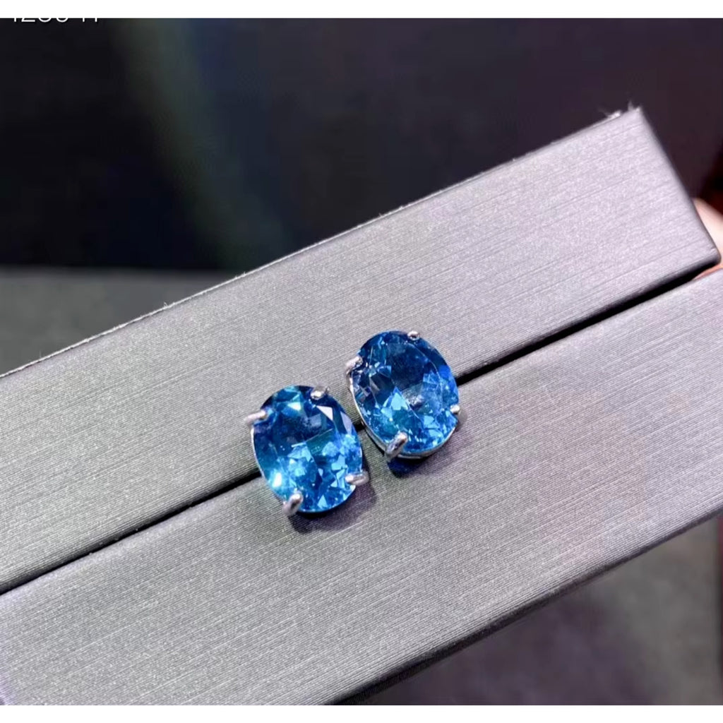 London Blue Topaz Stud Earrings 8x10mm 3CT, Large London Blue Topaz Stud Earrings, December Birthstone London Blue Topaz, London Blue Topaz Earrings, London Blue Topaz Stud Earrings, Women's London Blue Topaz Earrings, London Blue Topaz Jewelry, Natural London Blue Topaz Gemstone Jewelry Set, Women's London Blue Topaz Earrings, London Blue Topaz Ring, London Blue Topaz Stud Earrings, London Blue Topaz Earrings, Women's London Blue Topaz Jewelry, Sterling Silver London Blue Topaz Jewelry
