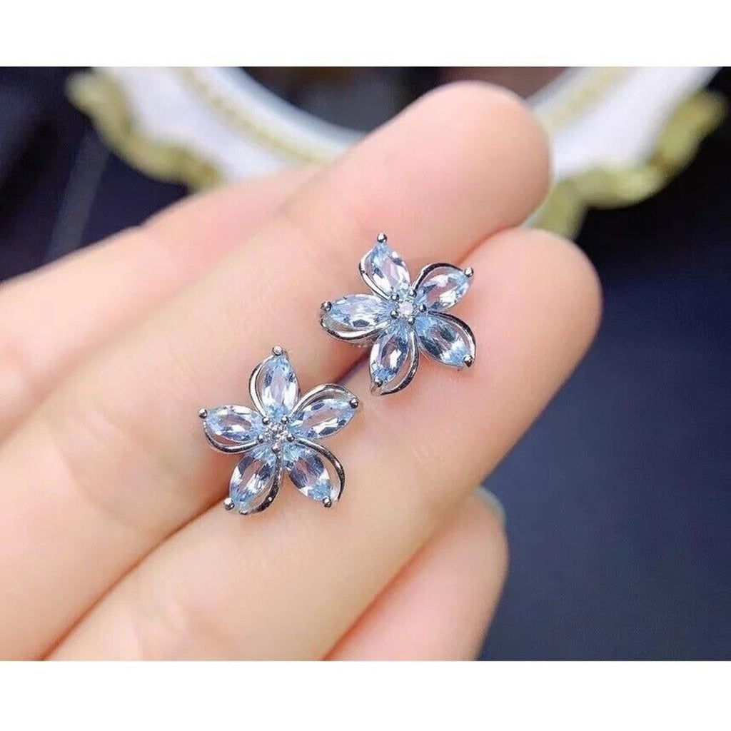 Aquamarine Cluster Stud Earrings, Natural Aquamarine Earrings Sterling Silver, Natural Aquamarine Stud Earrings, Aquamarine Earrings, Natural Aquamarine Gemstone Jewelry, Natural Aquamarine, VVS Grade Aquamarine, Women's Aquamarine Jewelry, Natural Aquamarine Jewelry, Gold Aquamarine Earrings, Sterling Silver Aquamarine Earrings, Women's Aquamarine Jewelry, Aquamarine Earrings, March Birthstone Aquamarine, Aquamarine Spiritual Properties, Aquamarine Gemstone Meaning, Aquamarine Gemstone Jewelry, Aquamarine 