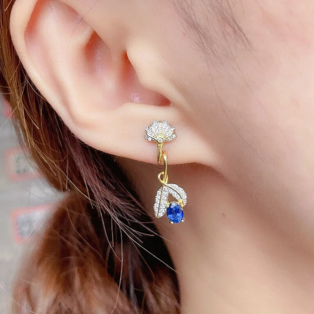Sapphire Earrings, Natural Sapphire Stud Earrings, Sapphire Stud Earrings, Sterling Silver Sapphire Earrings, Sapphire, Natural Sapphire Earrings, 925 Sterling Silver, Blue Sapphire Earrings, Natural Blue Sapphire Earrings, Natural Blue Sapphire, Blue Sapphire, Bright Blue Sapphire, 925 Sterling Silver, Sapphire Earrings, Dainty, Dainty Stud Earrings, Dainty Sapphire Earrings, Women’s Sapphire Earrings, Anniversary Gift Sapphire, Sapphire September Birthstone, September Birthstone Sapphire