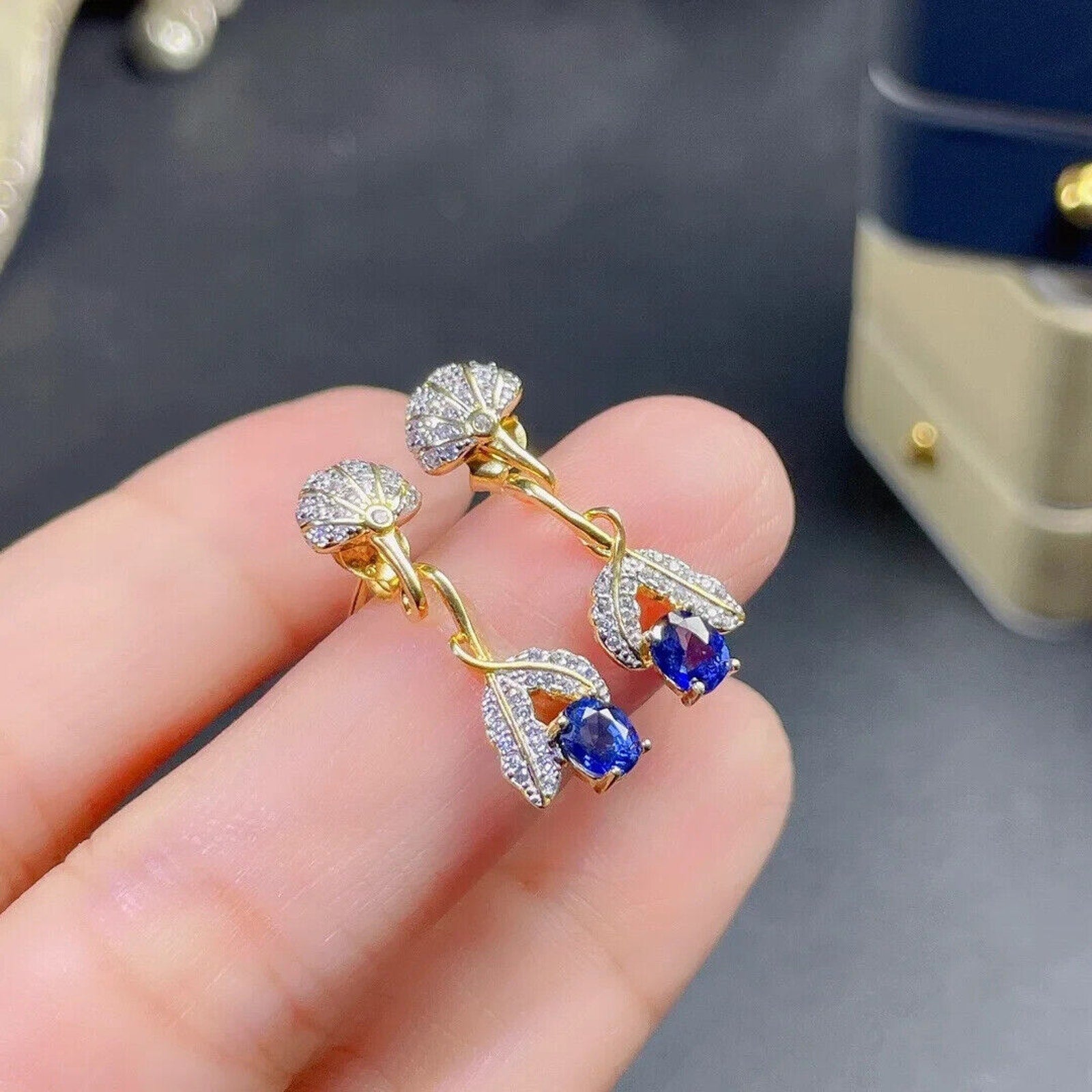 Sapphire Earrings, Natural Sapphire Stud Earrings, Sapphire Stud Earrings, Sterling Silver Sapphire Earrings, Sapphire, Natural Sapphire Earrings, 925 Sterling Silver, Blue Sapphire Earrings, Natural Blue Sapphire Earrings, Natural Blue Sapphire, Blue Sapphire, Bright Blue Sapphire, 925 Sterling Silver, Sapphire Earrings, Dainty, Dainty Stud Earrings, Dainty Sapphire Earrings, Women’s Sapphire Earrings, Anniversary Gift Sapphire, Sapphire September Birthstone, September Birthstone Sapphire