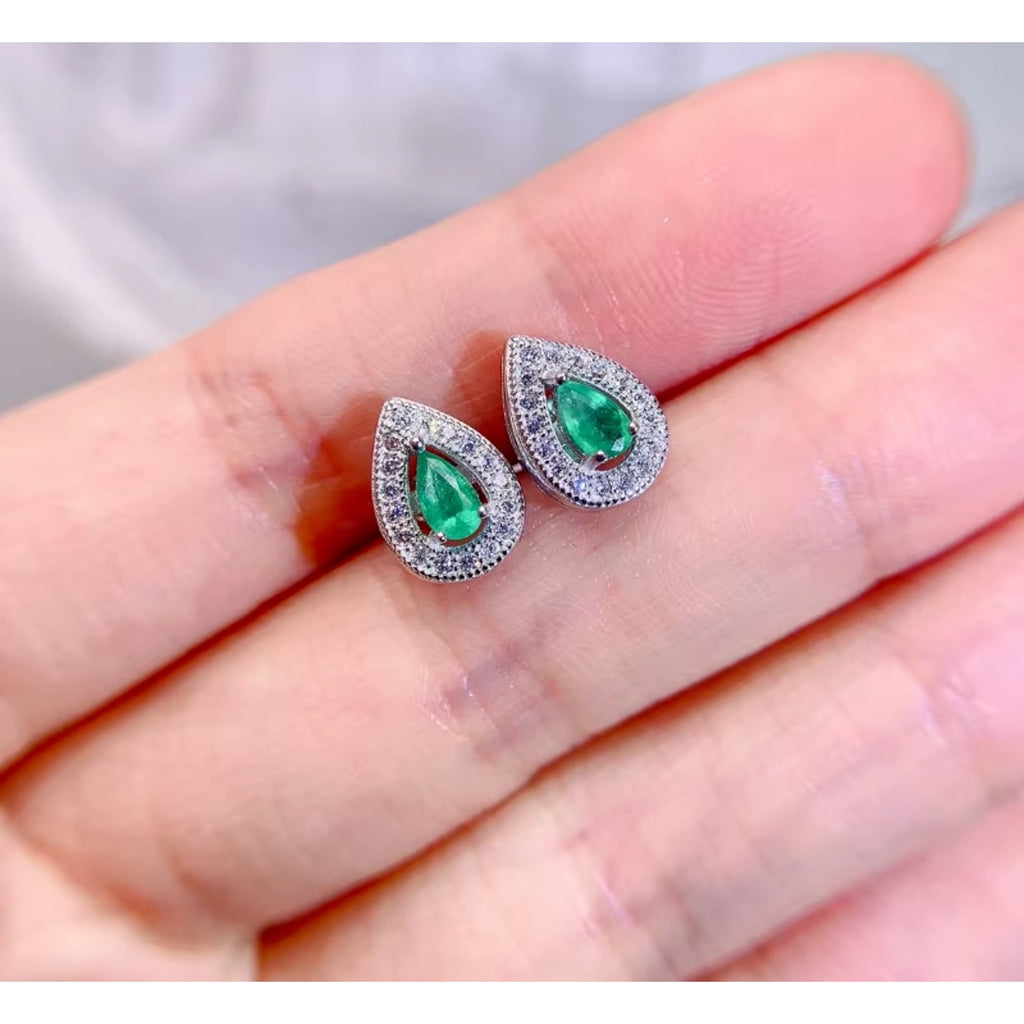 Emerald Earrings, Natural Emerald, Natural Emerald Earrings, Gold Emerald Earrings, Silver Emerald Earrings, Rose Gold Emerald Earrings, Genuine Emerald Earrings, Natural Emerald Jewelry, Emerald Cluster Stud Earrings, Emerald Statement Earrings, Emerald Stud Earrings, Sterling Silver Emerald Earrings, May Birthstone Emerald, Anniversary Gift Emerald, Emerald Jewelry For Women, Gift For Wife Emerald