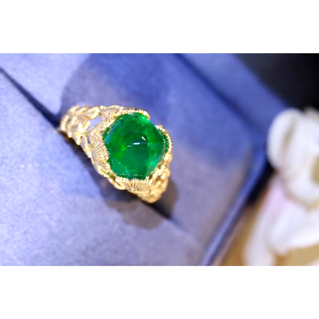 Emerald Ring, 18k Gold Emerald Ring, Natural Mined Emerald, Genuine Emerald, Yellow Gold Emerald Ring, Sugarloaf Cut Emerald Ring, Diamond Emerald Ring, Natural Emerald Ring Yellow Gold, Natural Emerald Ring 18k Yellow Gold, Women’s Emerald Jewelry, Yellow Gold Emerald Ring, Large Emerald Ring Yellow Gold, Colombian Emerald Ring, Natural Mined Emerald Ring, Large Emerald Ring Solid Yellow Gold, Women’s Sugarloaf Cut Emerald Ring, Women’s Yellow Gold Emerald Ring
