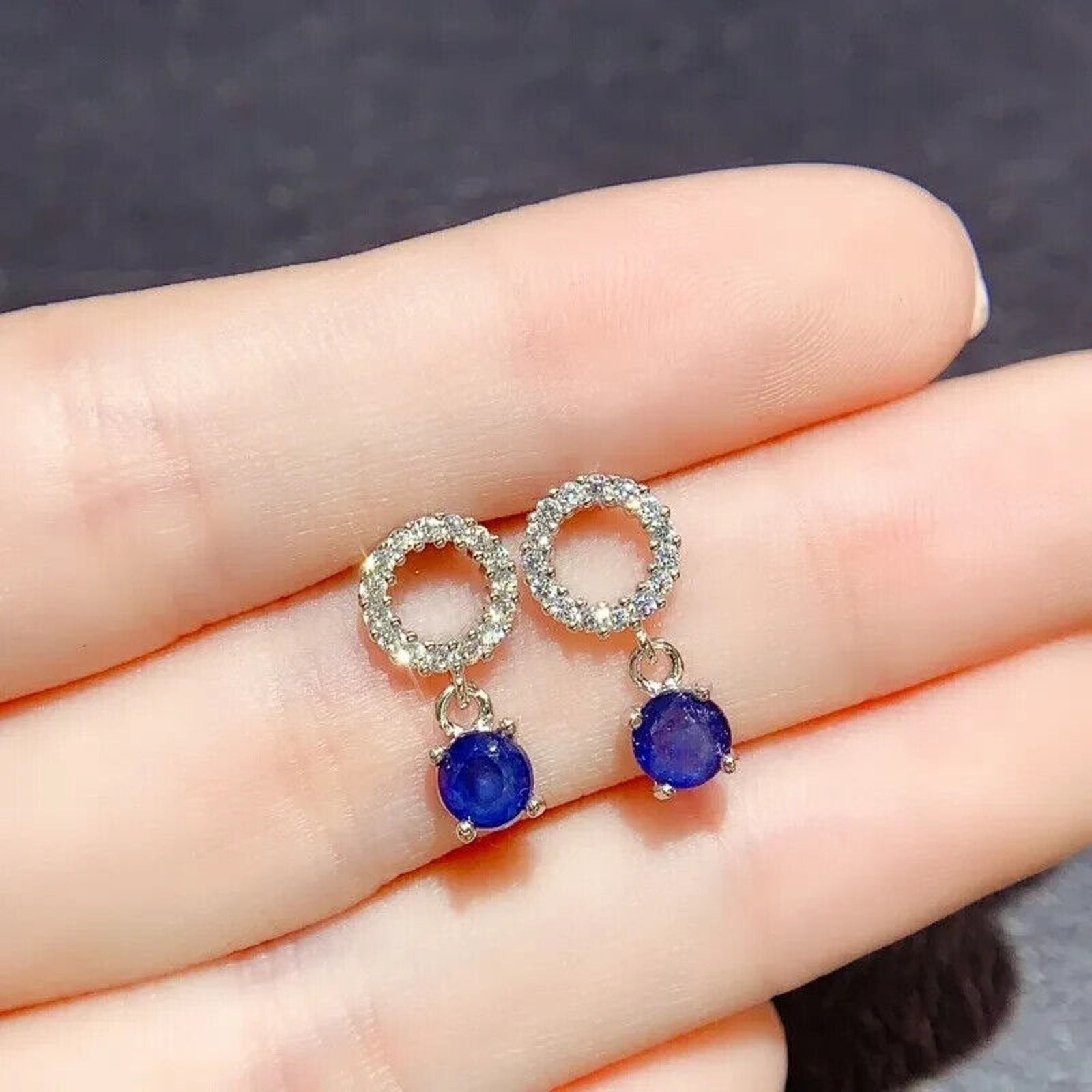Small Sapphire, Sapphire Earrings, Natural Sapphire Stud Earrings, Sapphire Stud Earrings, Sterling Silver Sapphire Earrings, Sapphire, Natural Sapphire Earrings, 925 Sterling Silver, Blue Sapphire Earrings, Natural Blue Sapphire Earrings, Natural Blue Sapphire, Blue Sapphire, Bright Blue Sapphire, 925 Sterling Silver, Sapphire Earrings, Dainty, Dainty Stud Earrings, Dainty Sapphire Earrings, Women’s Sapphire Earrings, Anniversary Gift Sapphire, Sapphire September Birthstone, September Birthstone Sapphire